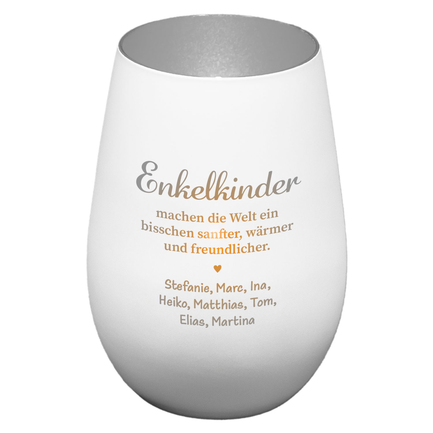 Windlicht - Enkelkinder mit Personalisierung