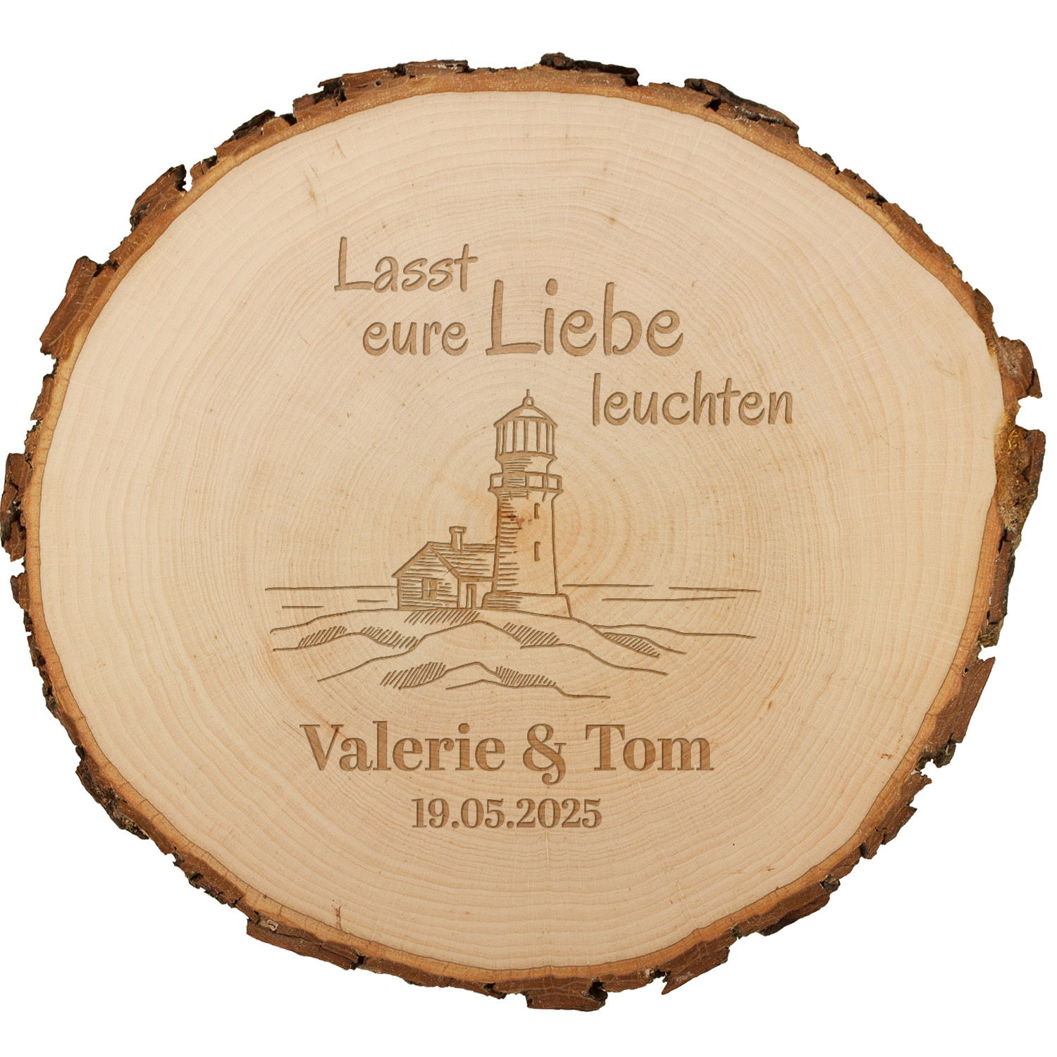 Baumscheibe Leuchtturm zur Hochzeit