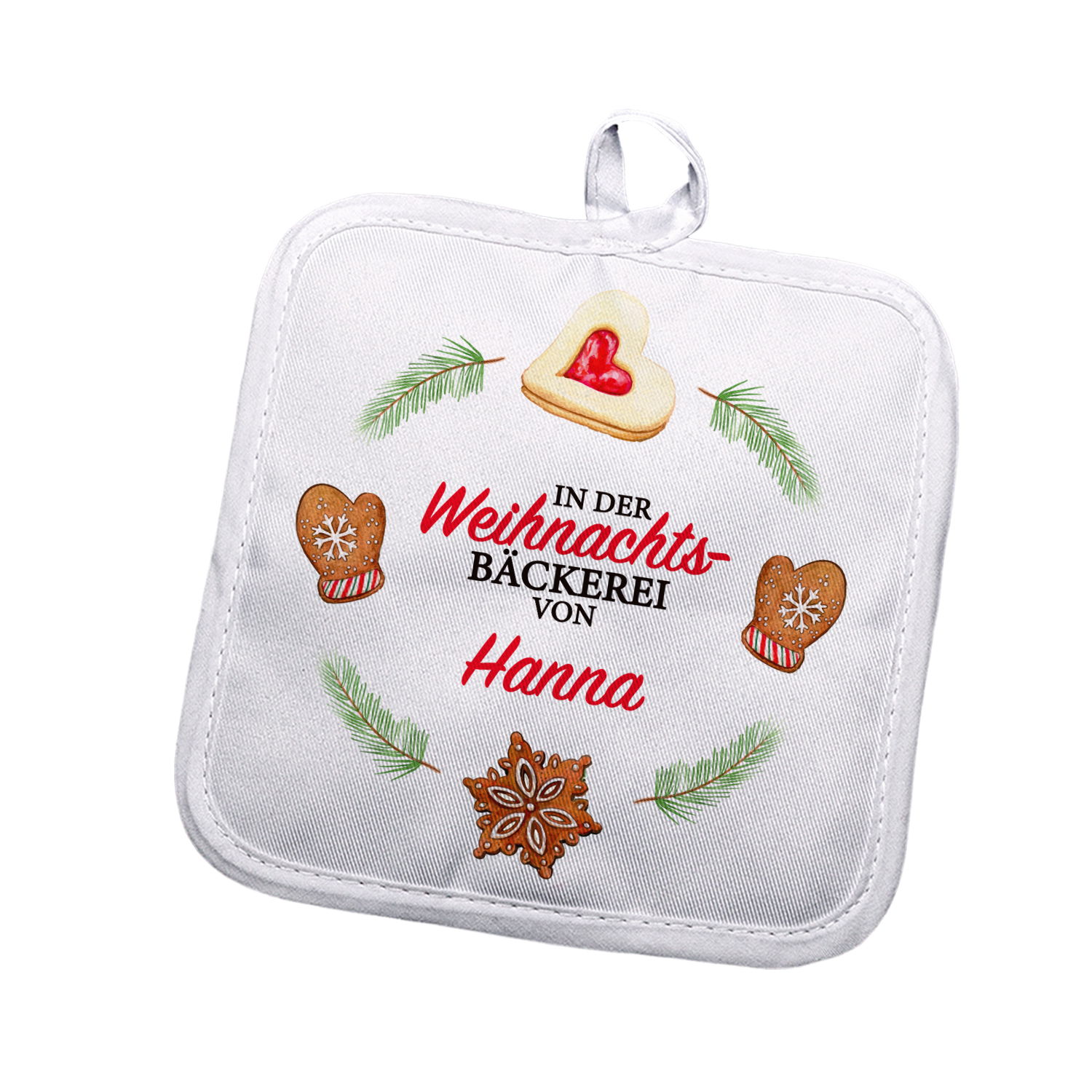Topflappen-Set mit Weihnachtsmotiv