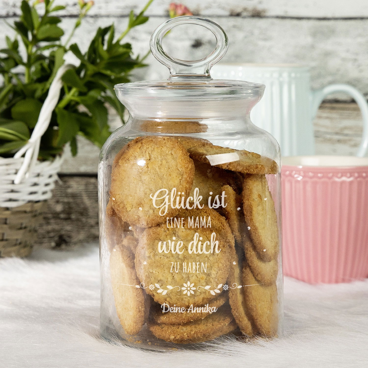 Keksglas zum Muttertag mit Personalisierung