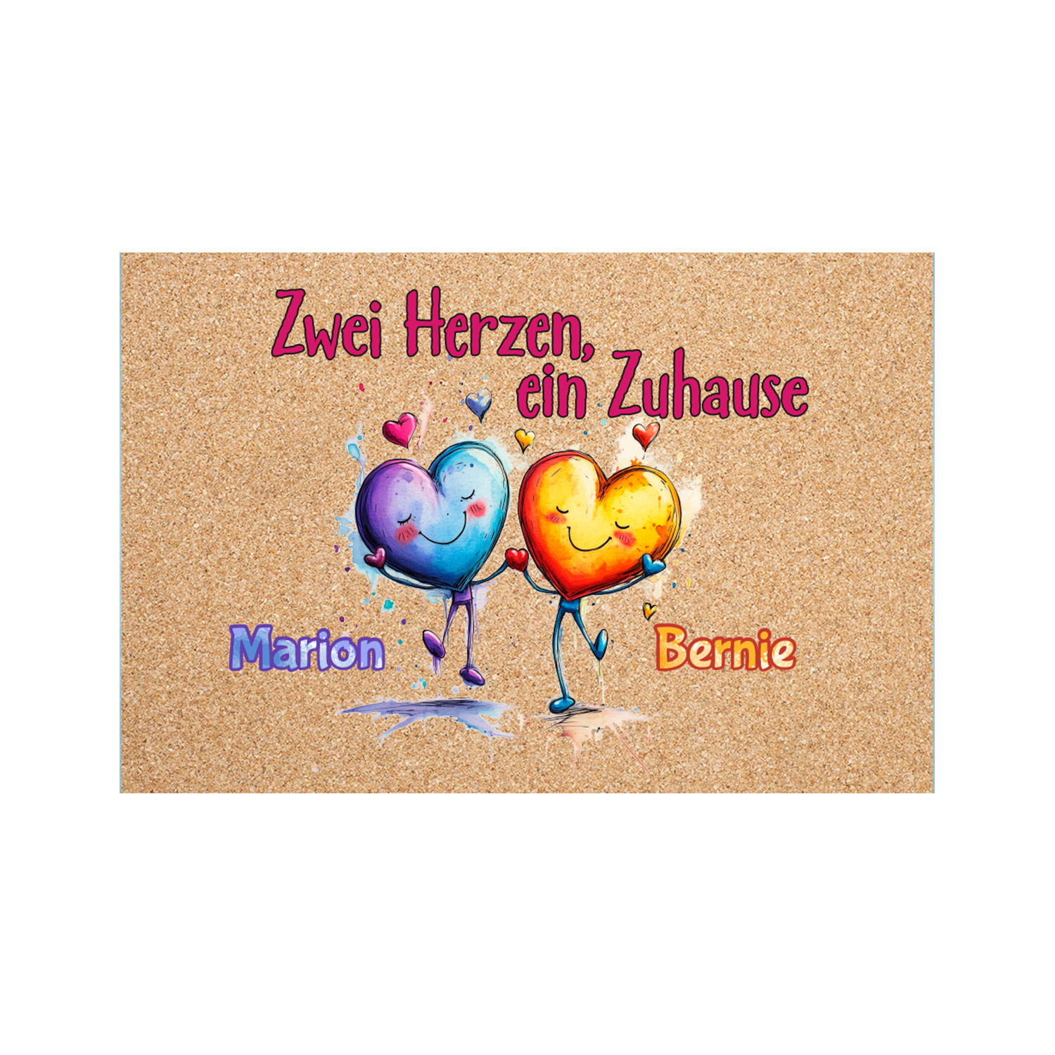 Fußmatte - Zwei Herzen 