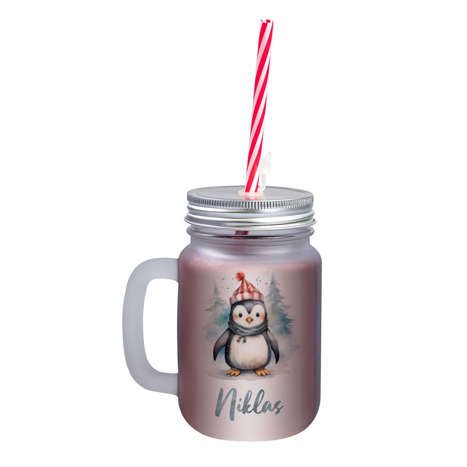 Weihnachtliches Henkelglas mit Wunschname