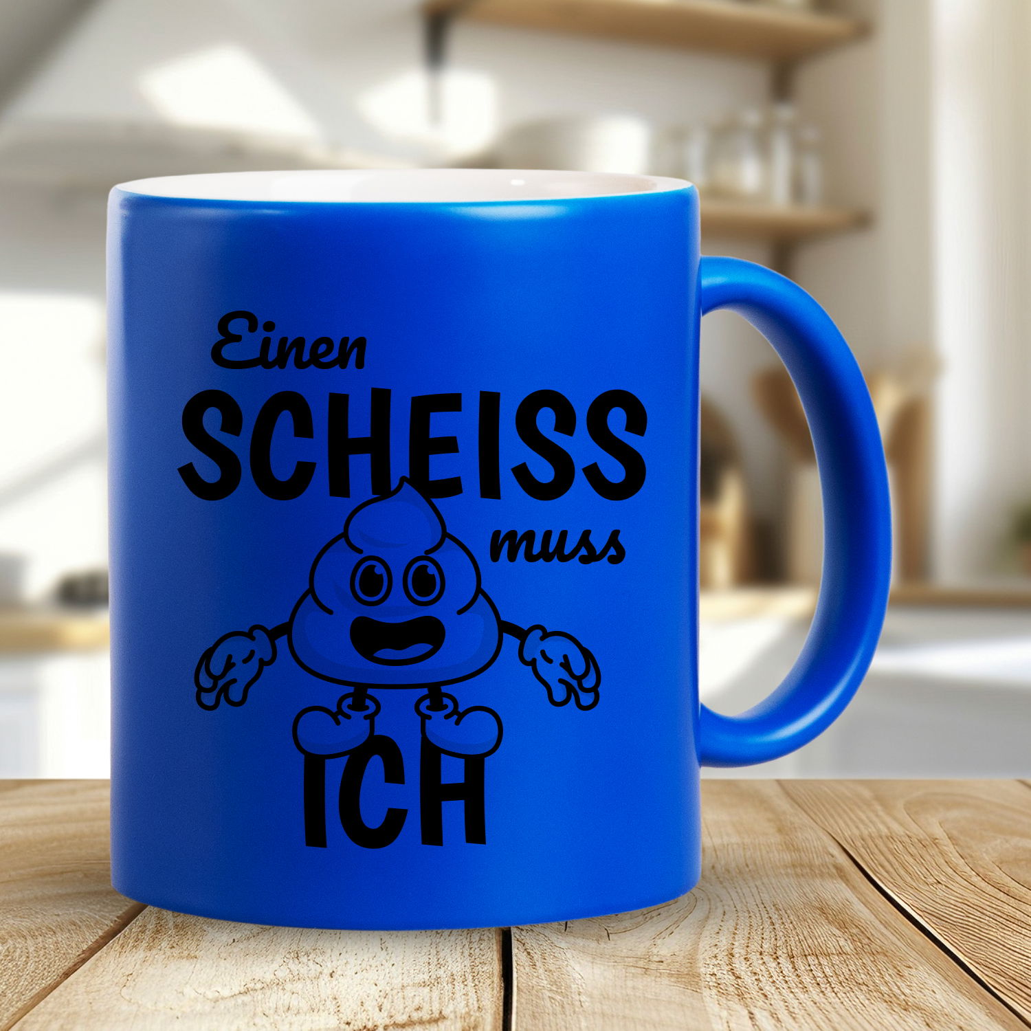 Neon-Tasse - Einen Scheiss muss ich