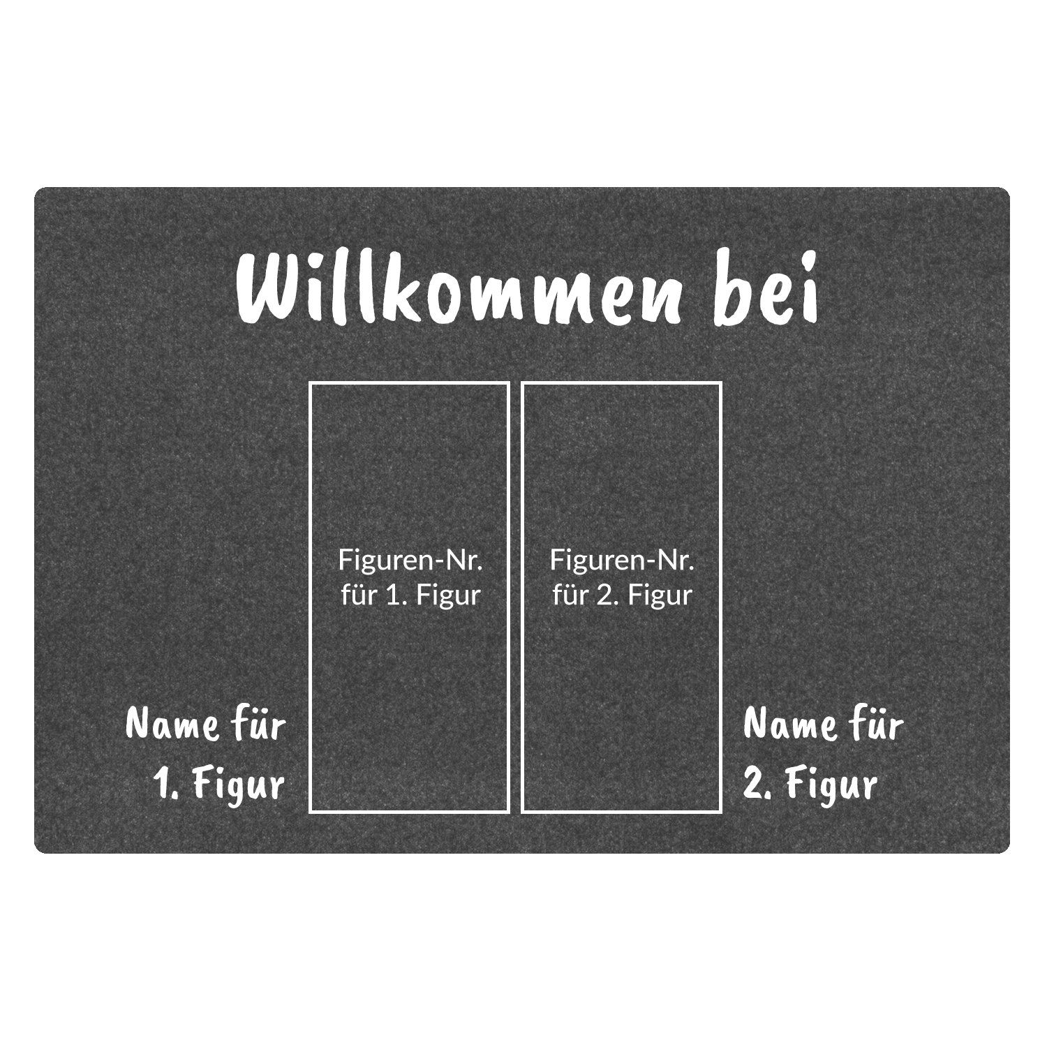 comic-Fussmatte-Auswahl-2-Positionen-personalisiert-dunkelgrau Comic Fußmatte