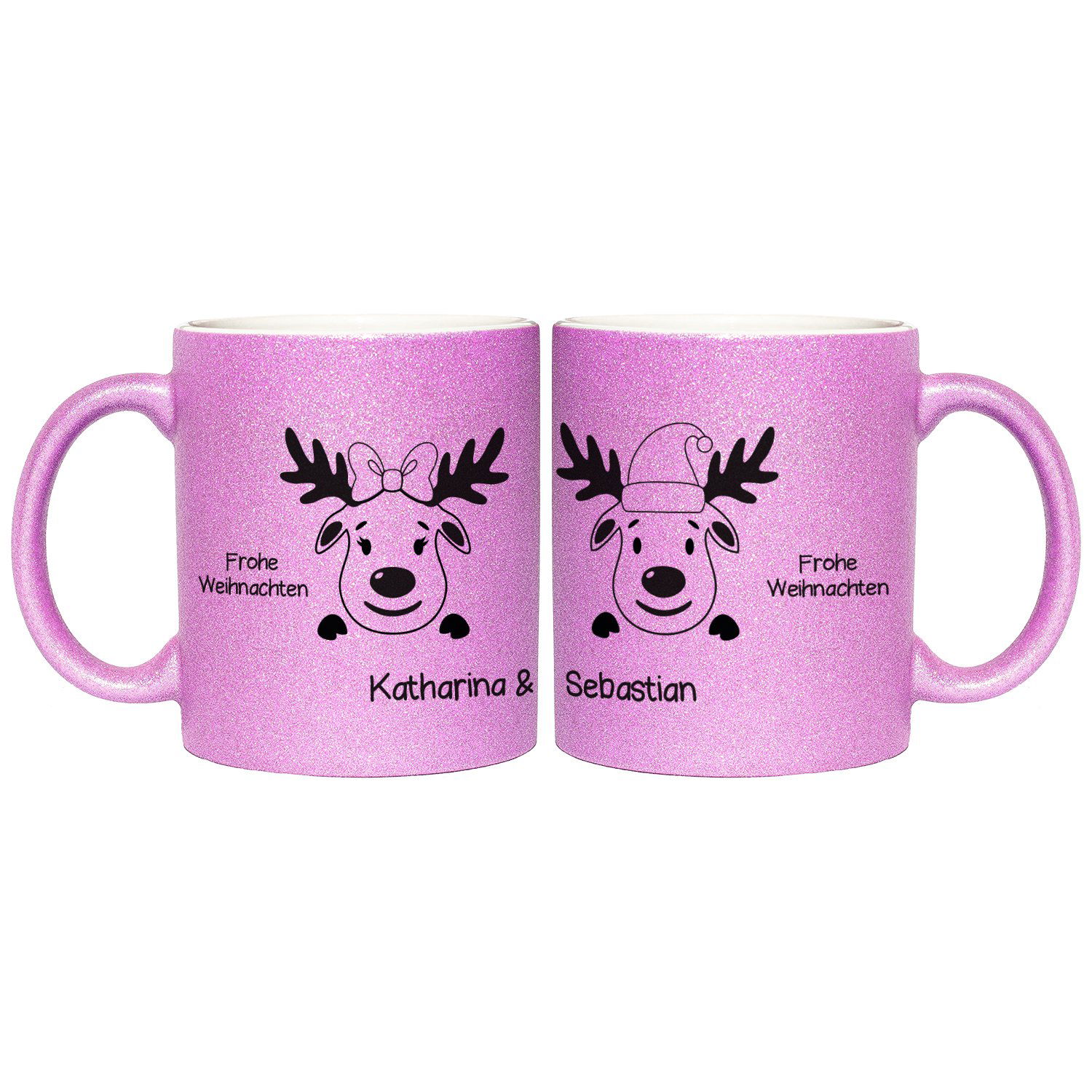 Glitzertassen-Set - Frohe Weihnachten