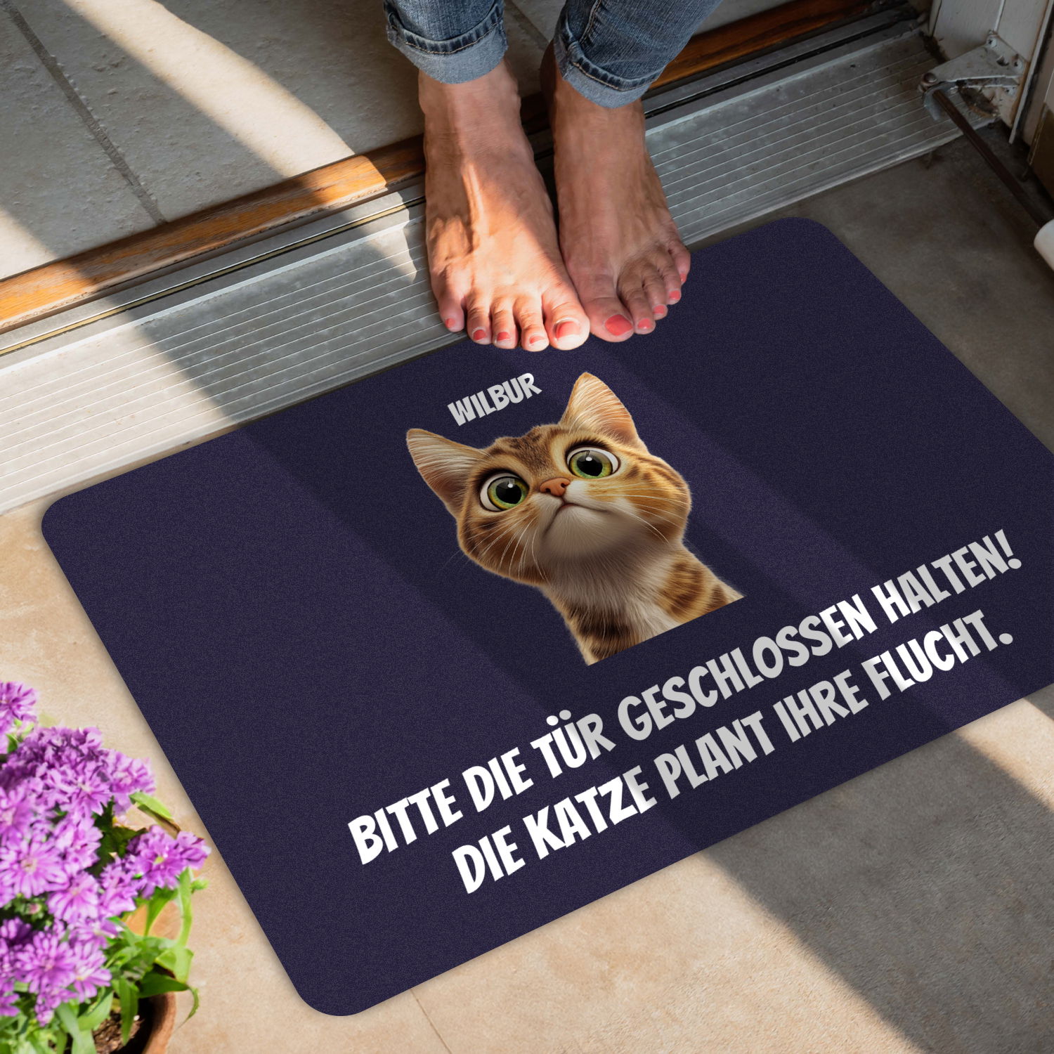 Fußmatte - Katzen planen Flucht