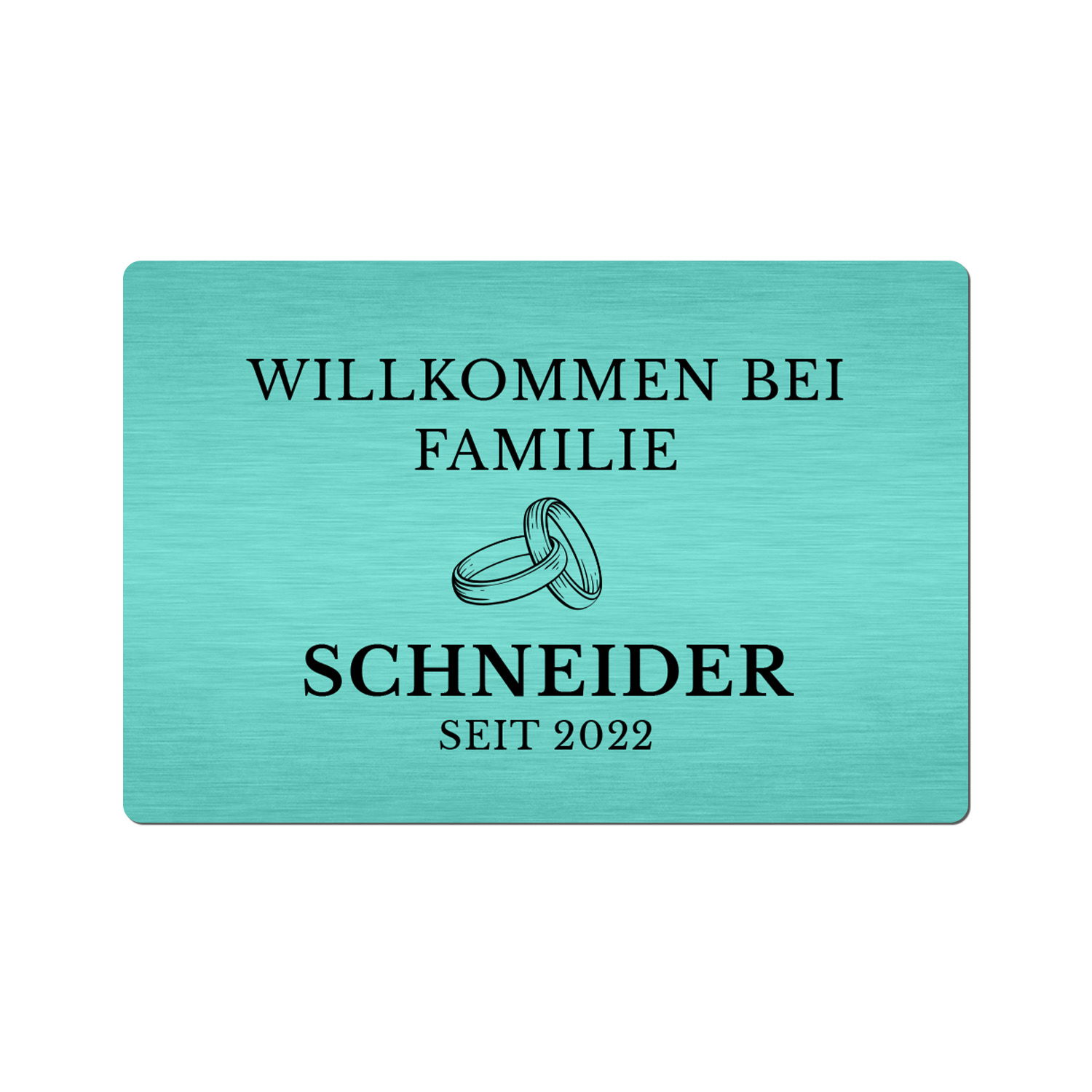 Fußmatte - Willkommen mit Personalisierung