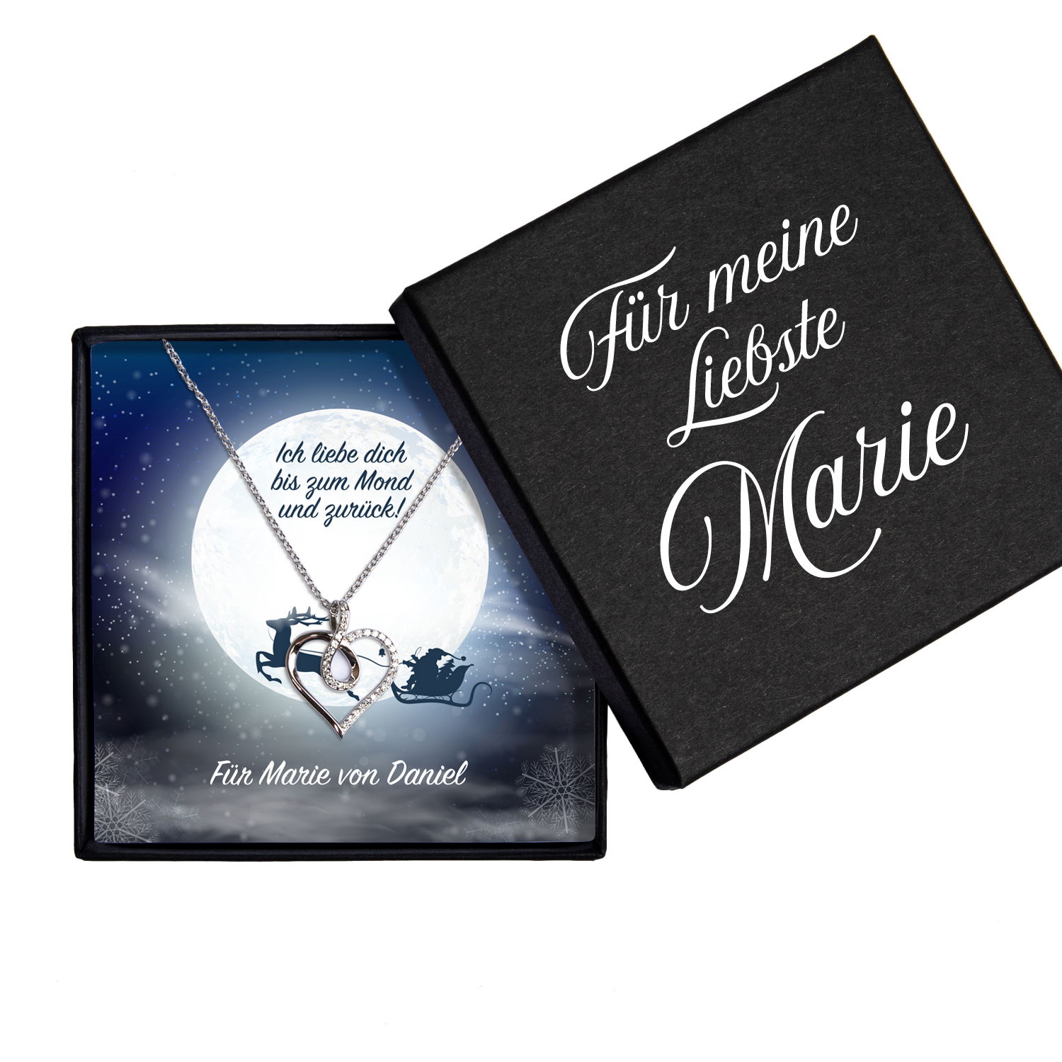 Halskette in personalisierter Geschenkbox 