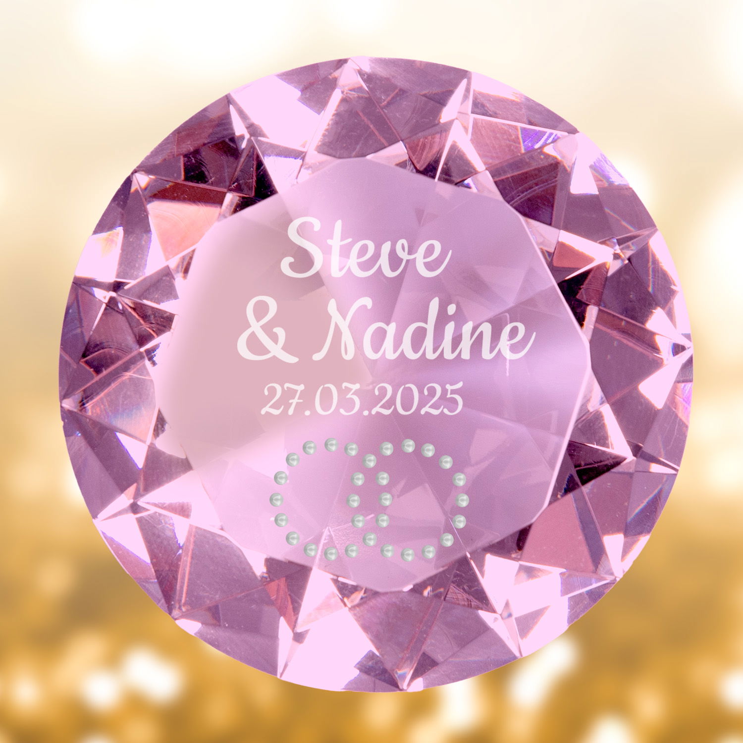 Diamant zur Hochzeit - mit Personalisierung