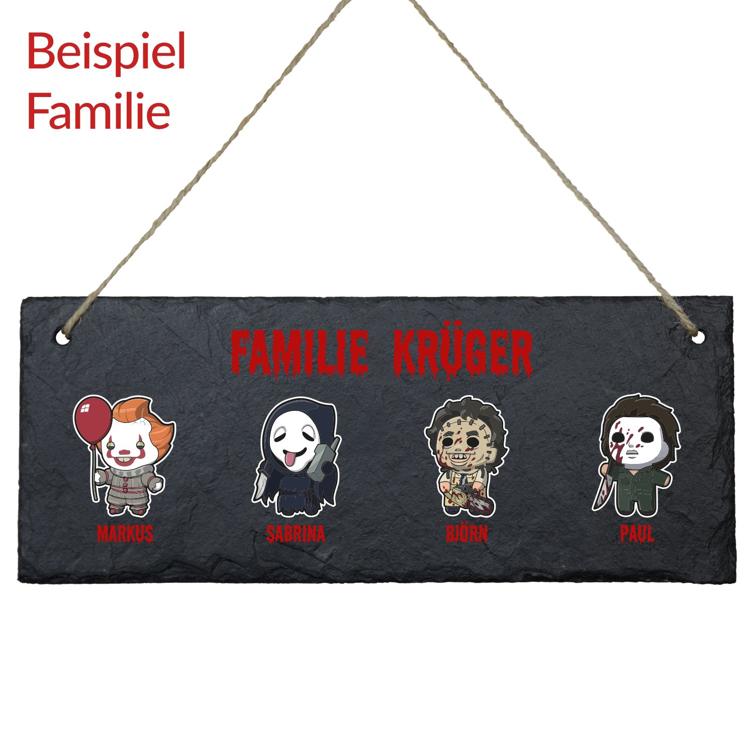Schiefertafel - Horror Familie