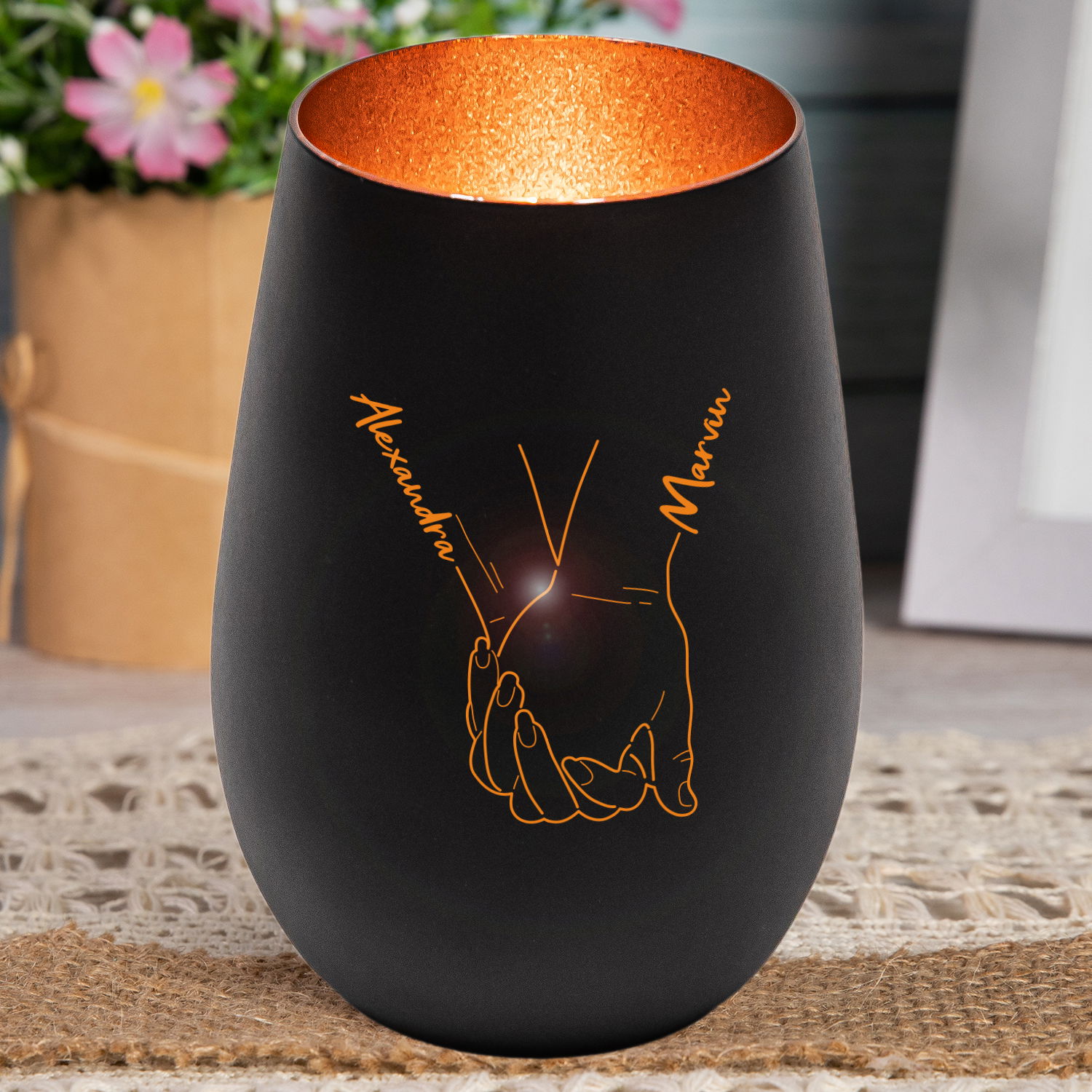Windlicht - Hochzeit mit Personalisierung
