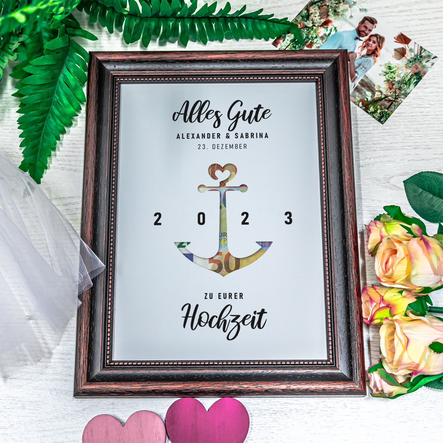 Geldgeschenk zur Hochzeit - Anker 