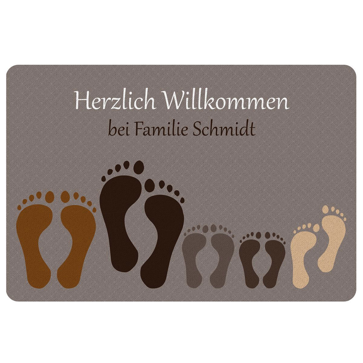 Fußmatte Füße mit Namen