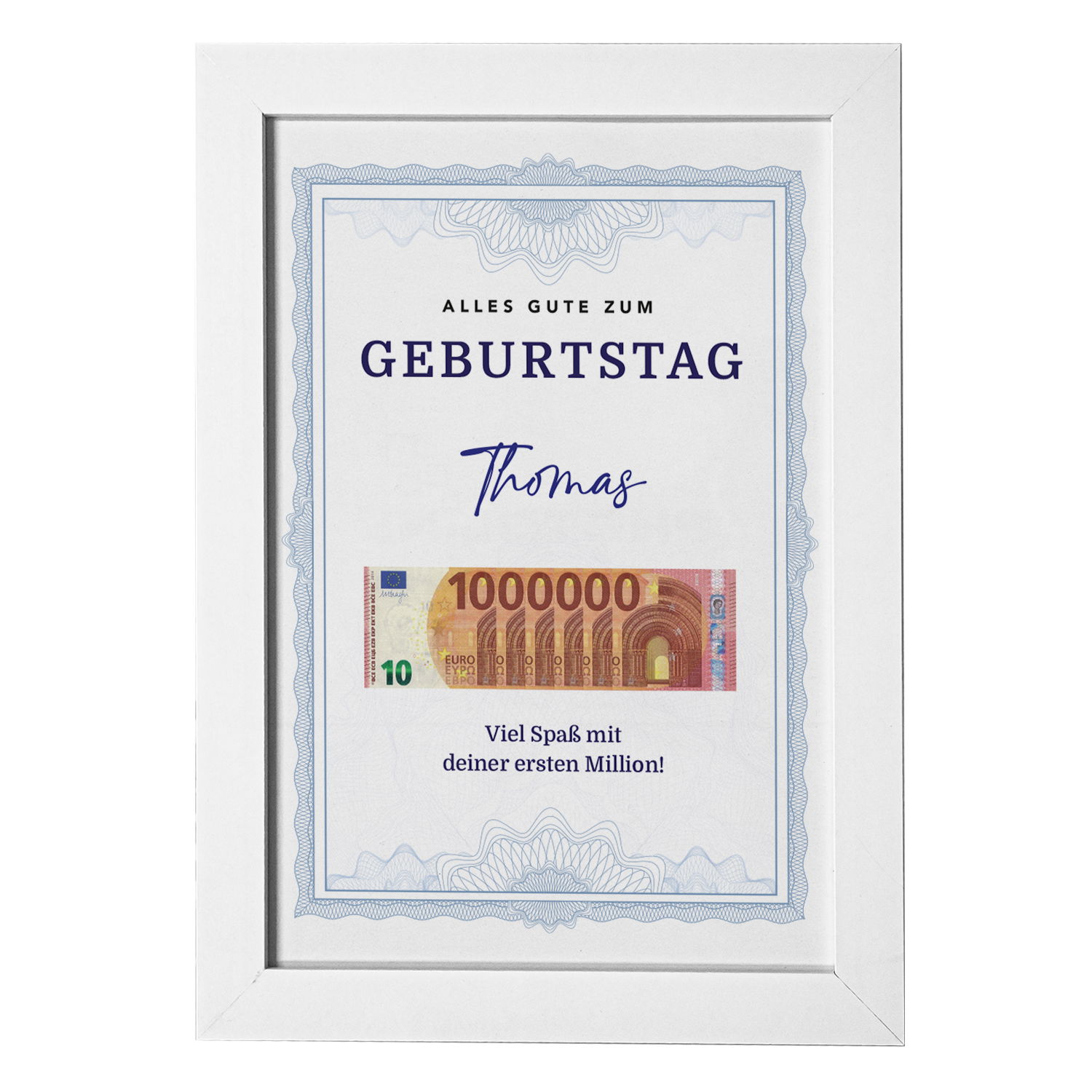 Geldgeschenk zum Geburtstag - 1. Million