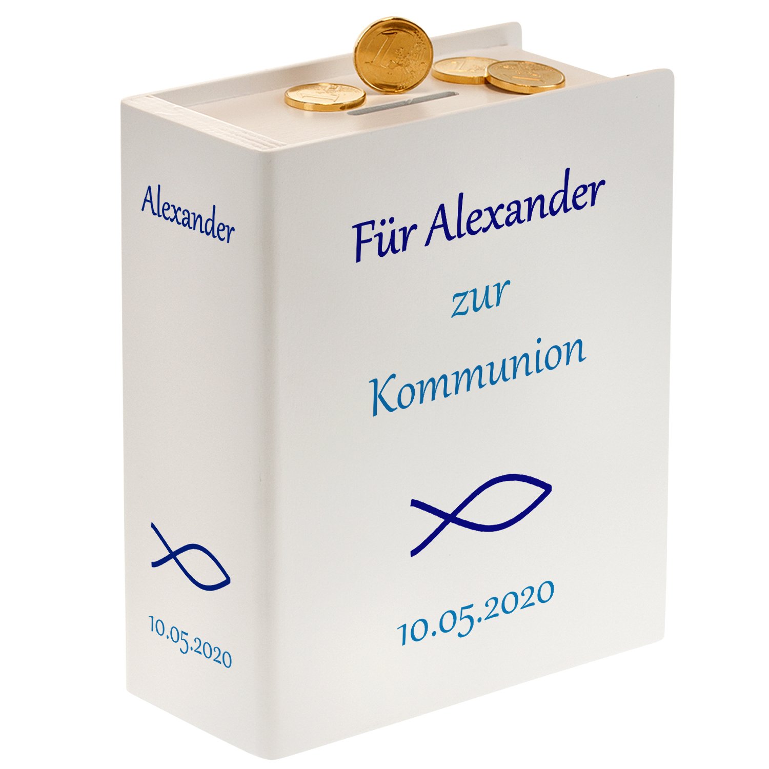 Sparbuch zur Kommunion mit Wunschname