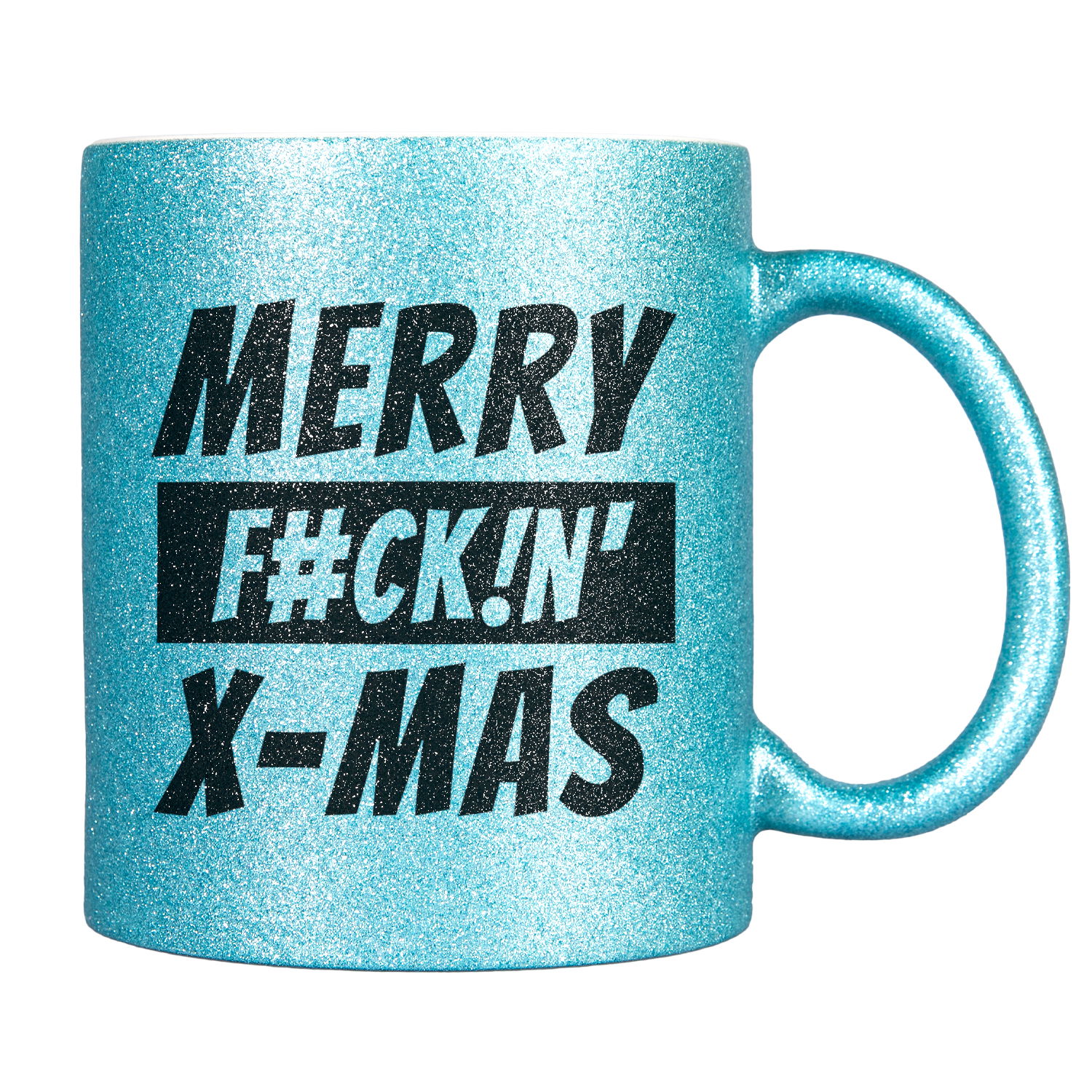 Glitzertasse Weihnachten "Merry f#ck!n' X-mas"