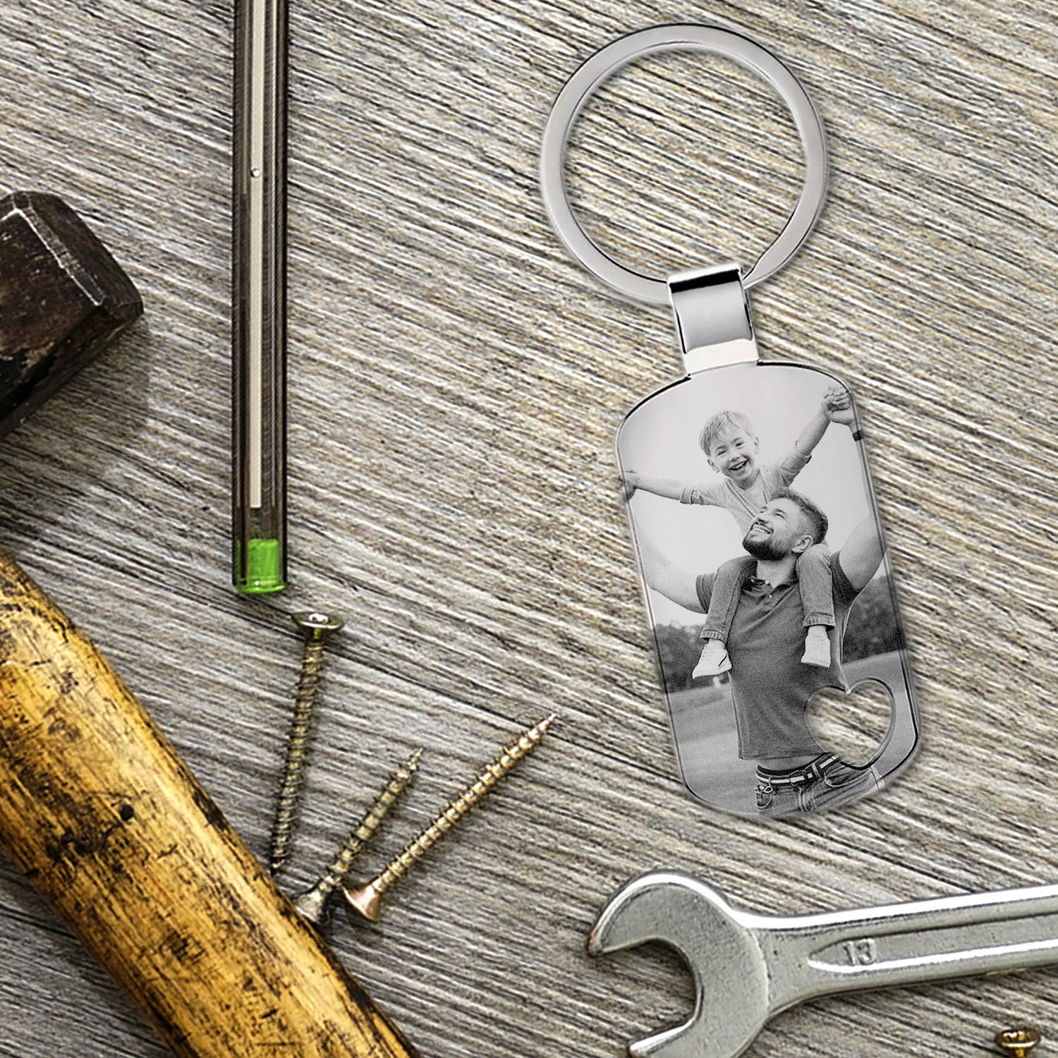 Schlüsselanhänger mit Fotogravur