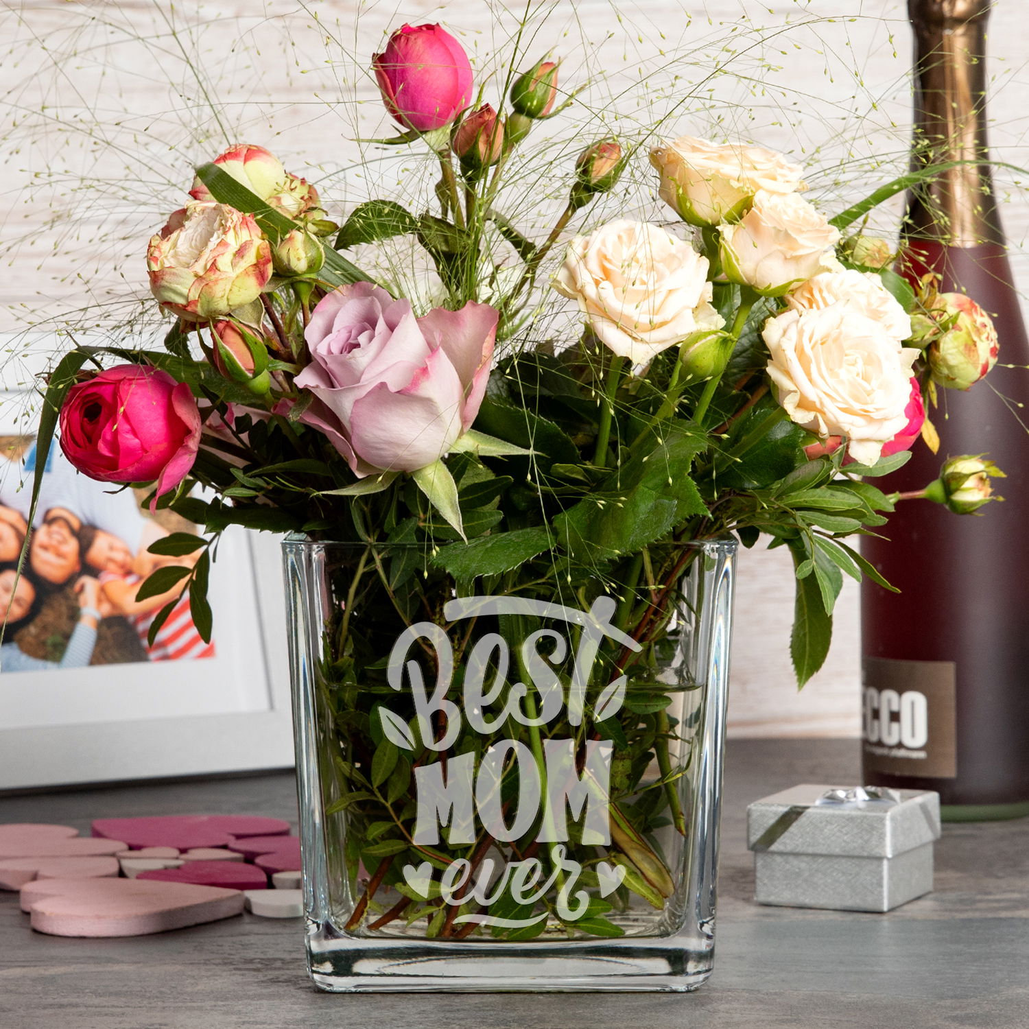 Blumenvase für Mama mit Personalisierung