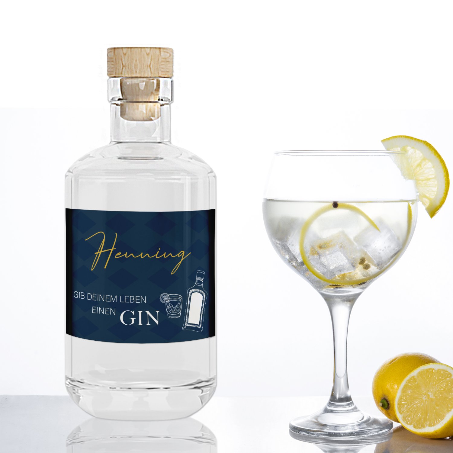 Gin mit persönlichem Etikett