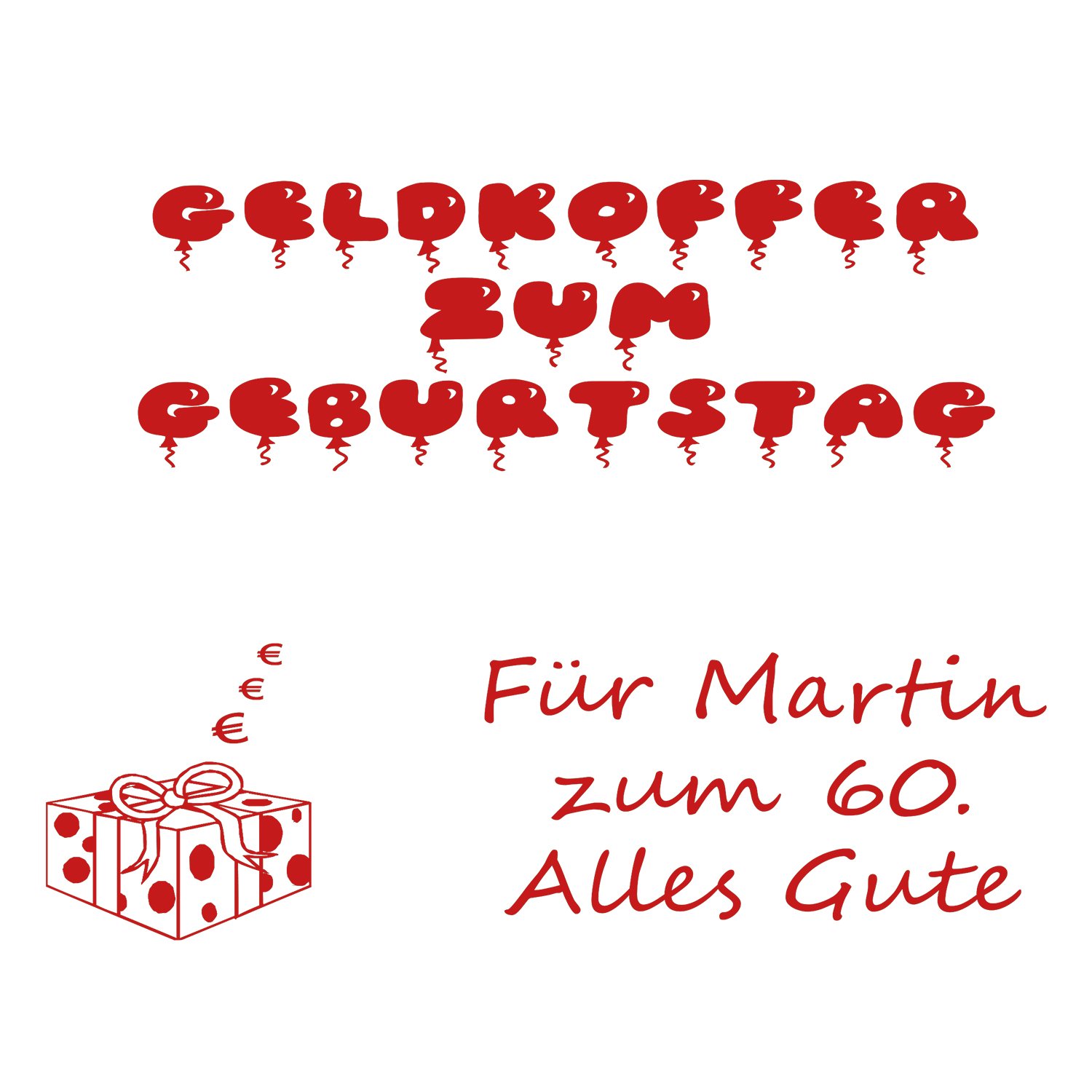 Geldkoffer zum Geburtstag