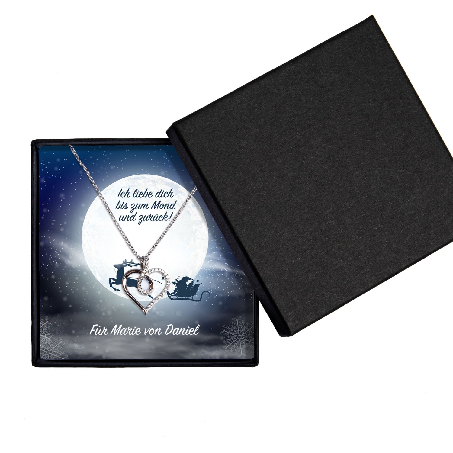 Halskette in personalisierter Geschenkbox 