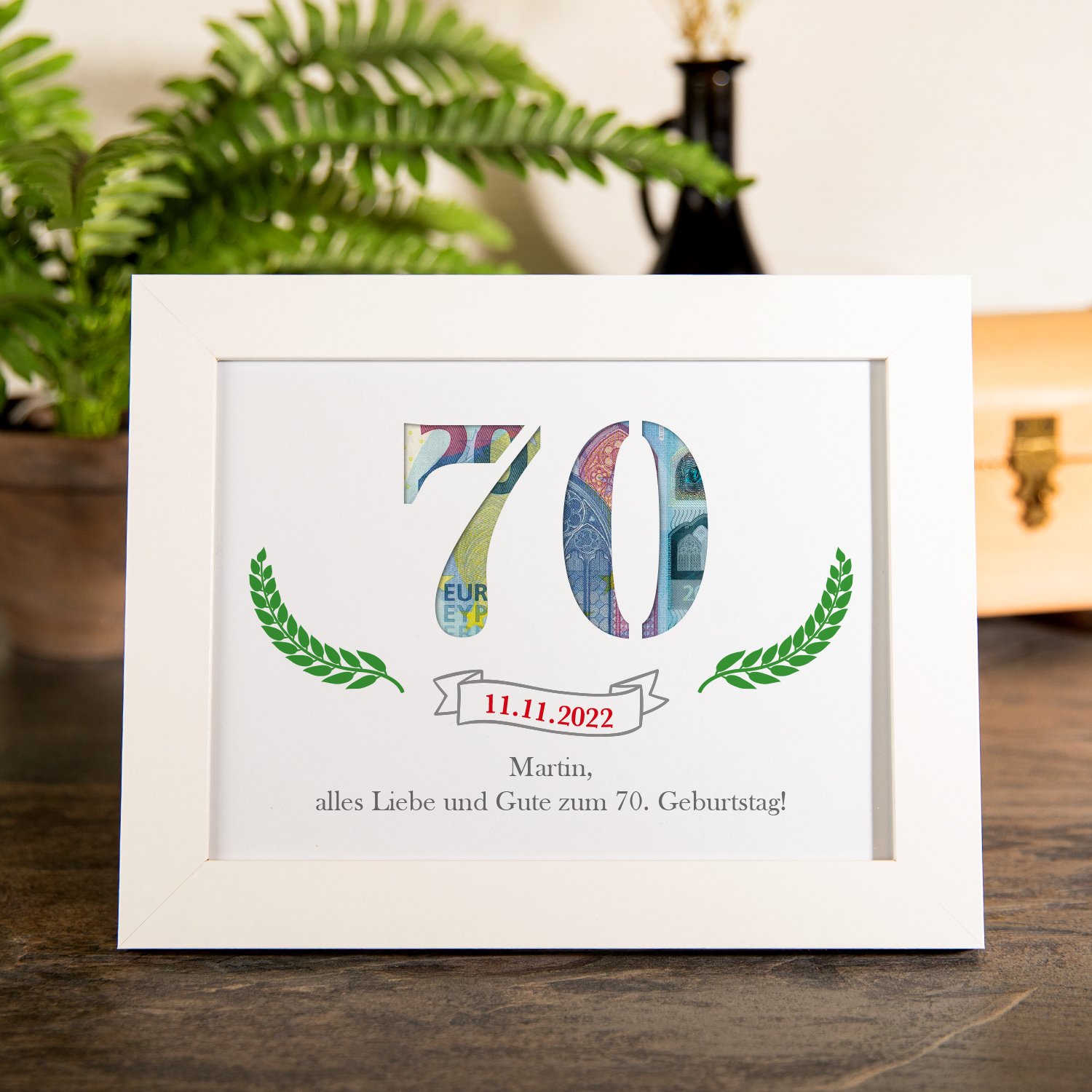 Geldgeschenk zum Geburtstag - Wandbild