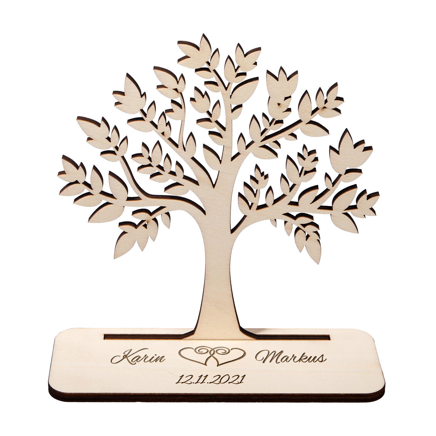 Geldgeschenk - Holzbaum mit Personalisierung
