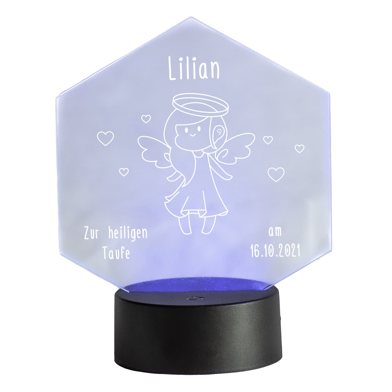 LED-Leuchte zur Taufe mit Personalisierung