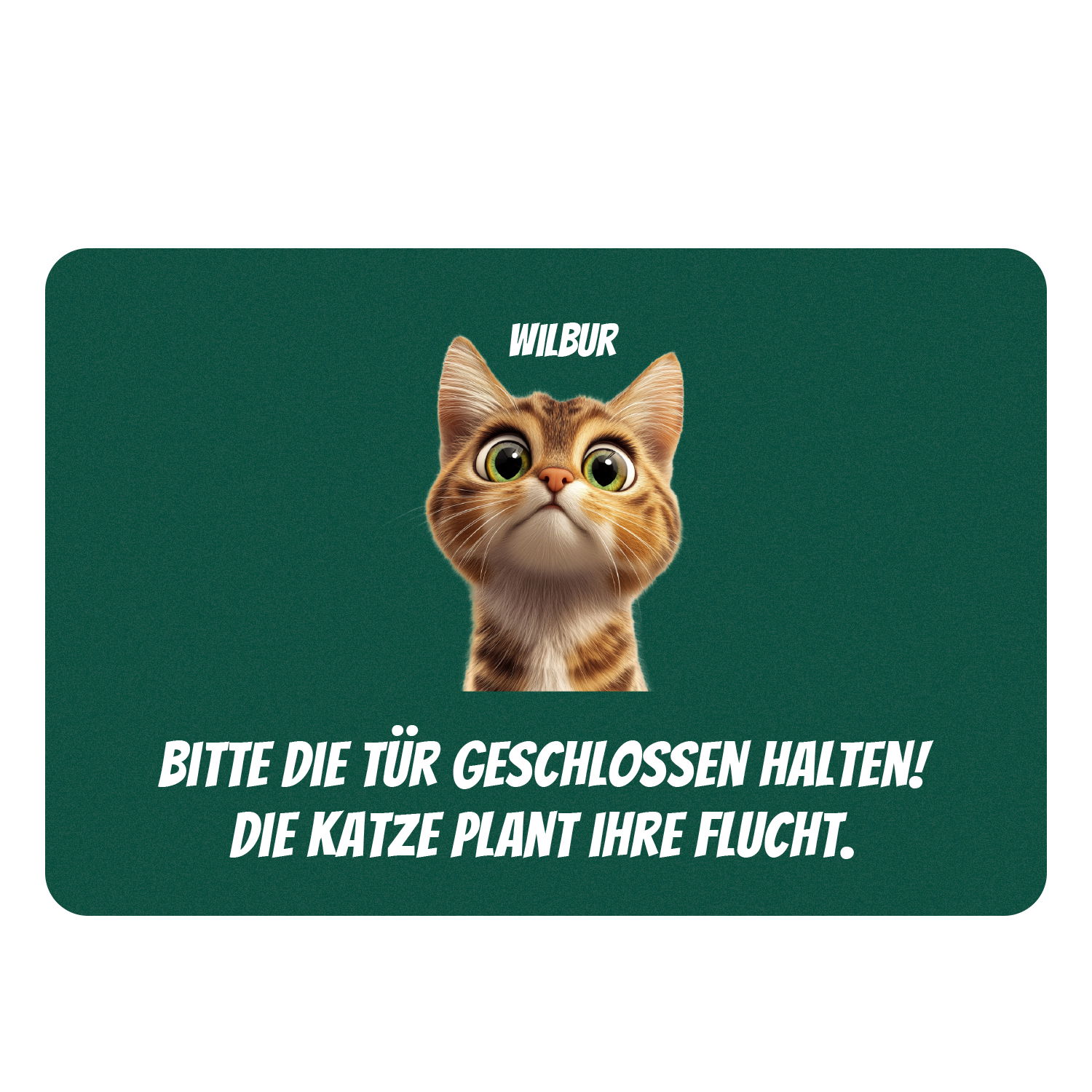 Fußmatte - Katzen planen Flucht
