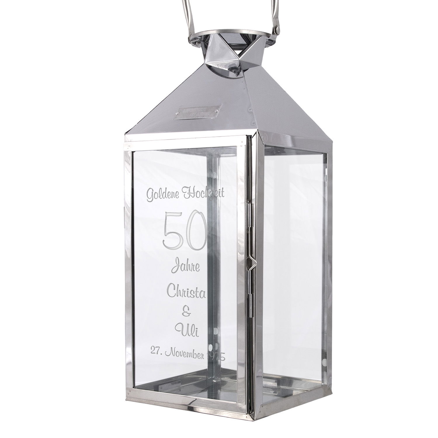 Laterne Goldene Hochzeit mit Gravur