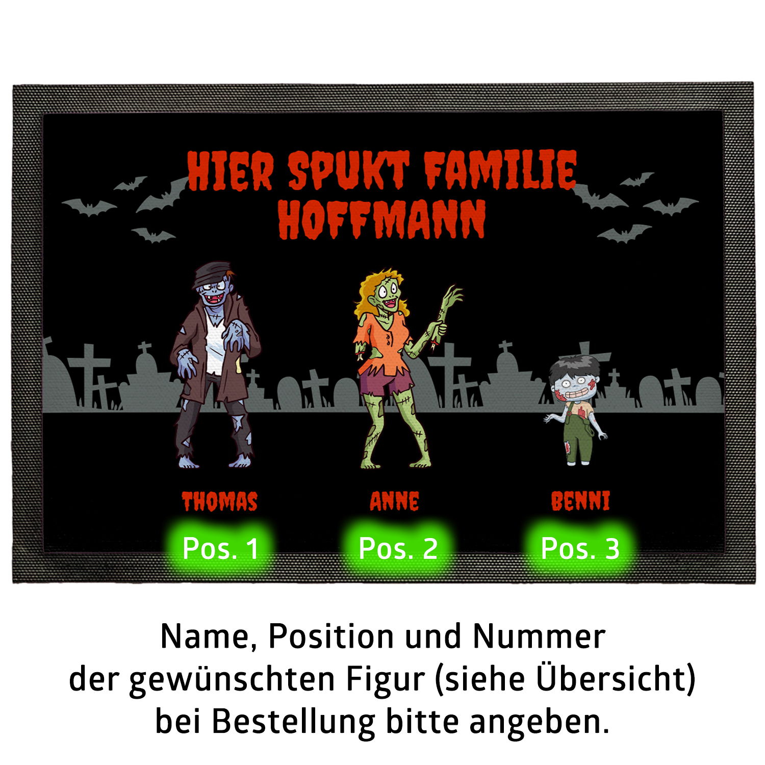 Fußmatte - Halloween Zombies