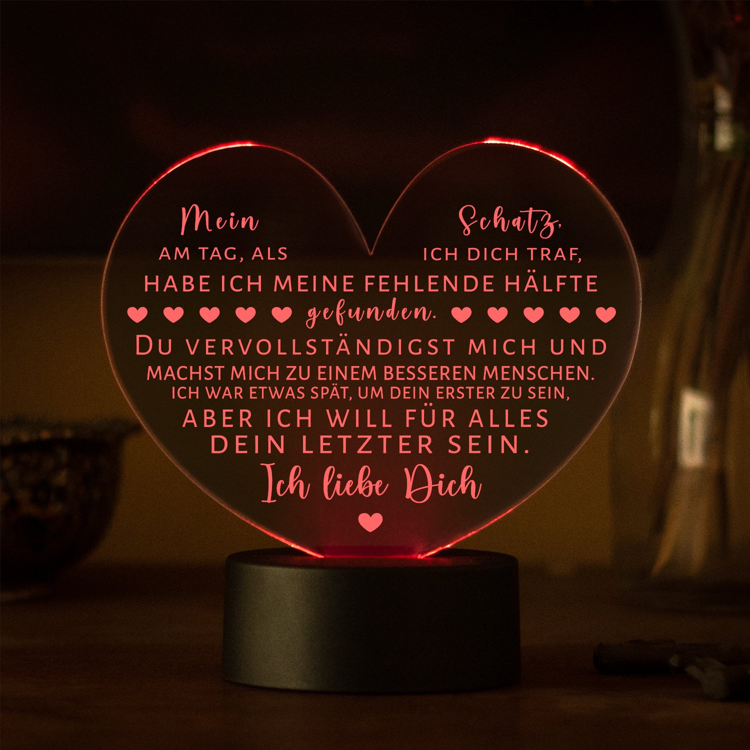 LED-Leuchte Herz - Ich liebe Dich