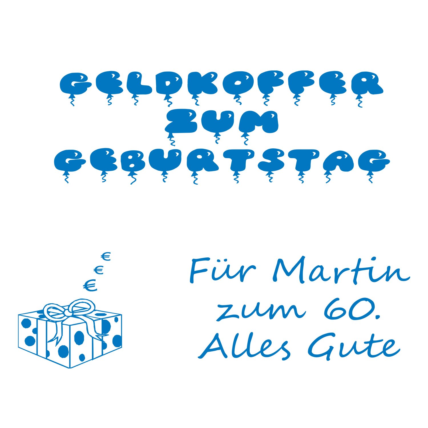Geldkoffer zum Geburtstag