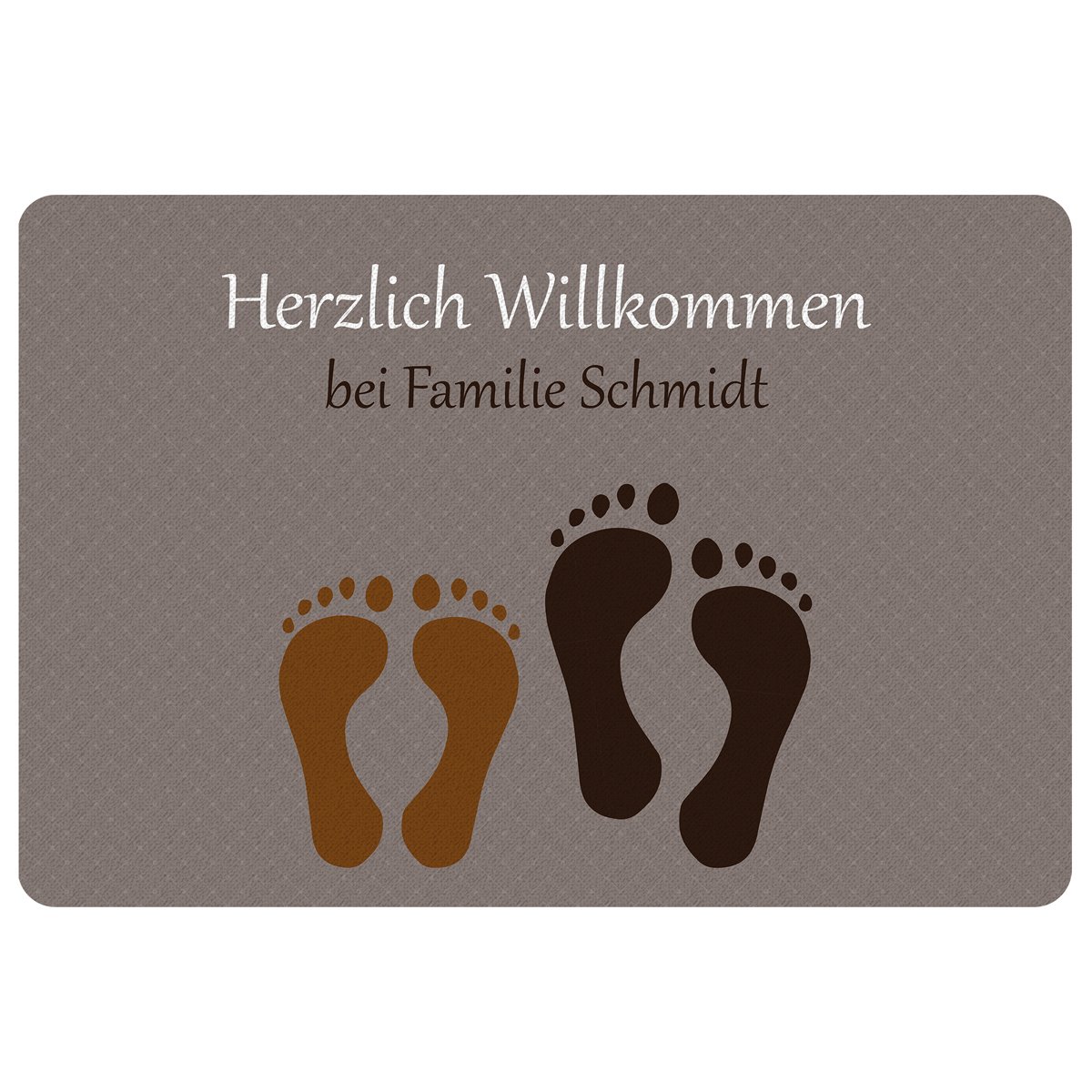 Fußmatte Füße mit Namen
