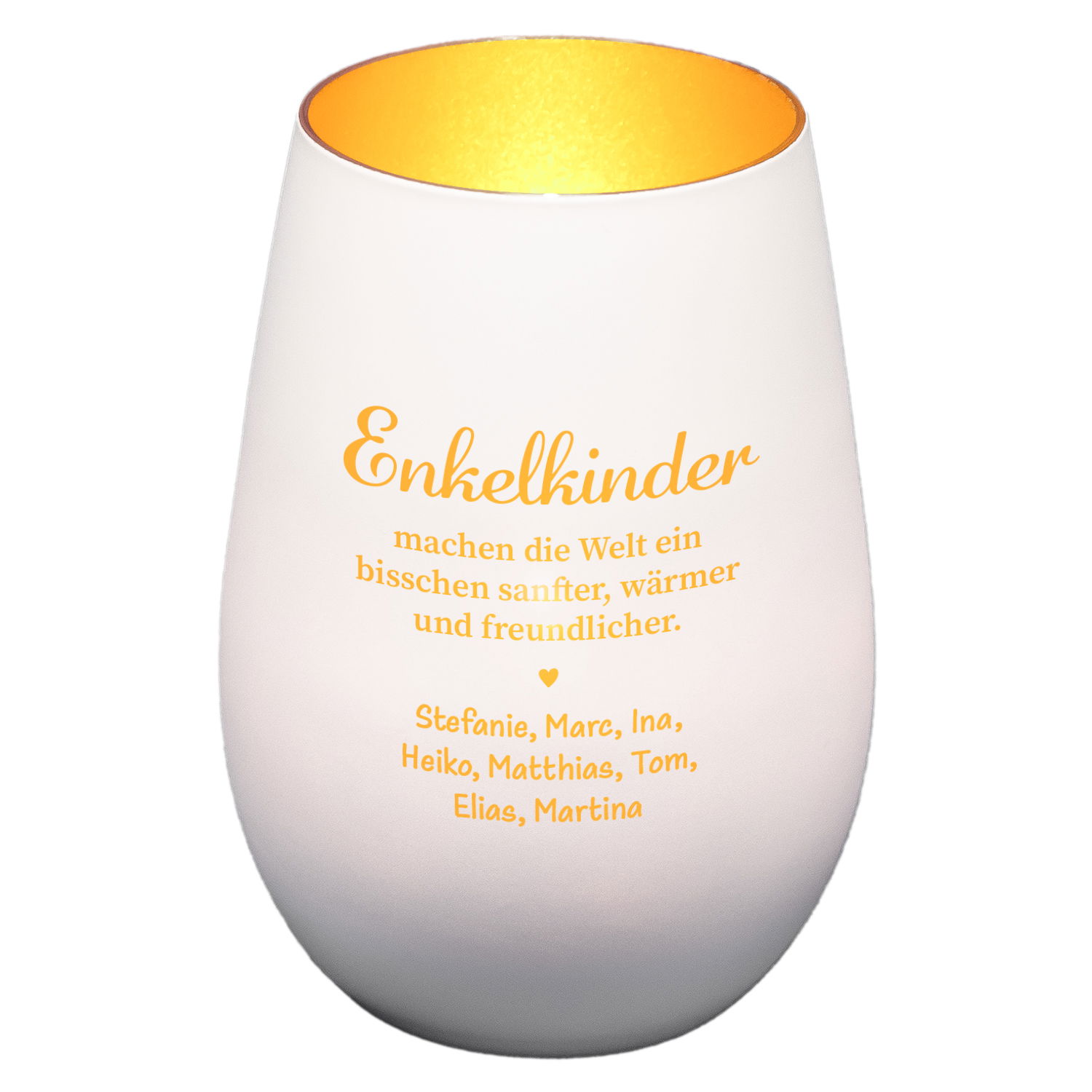 Windlicht - Enkelkinder mit Personalisierung