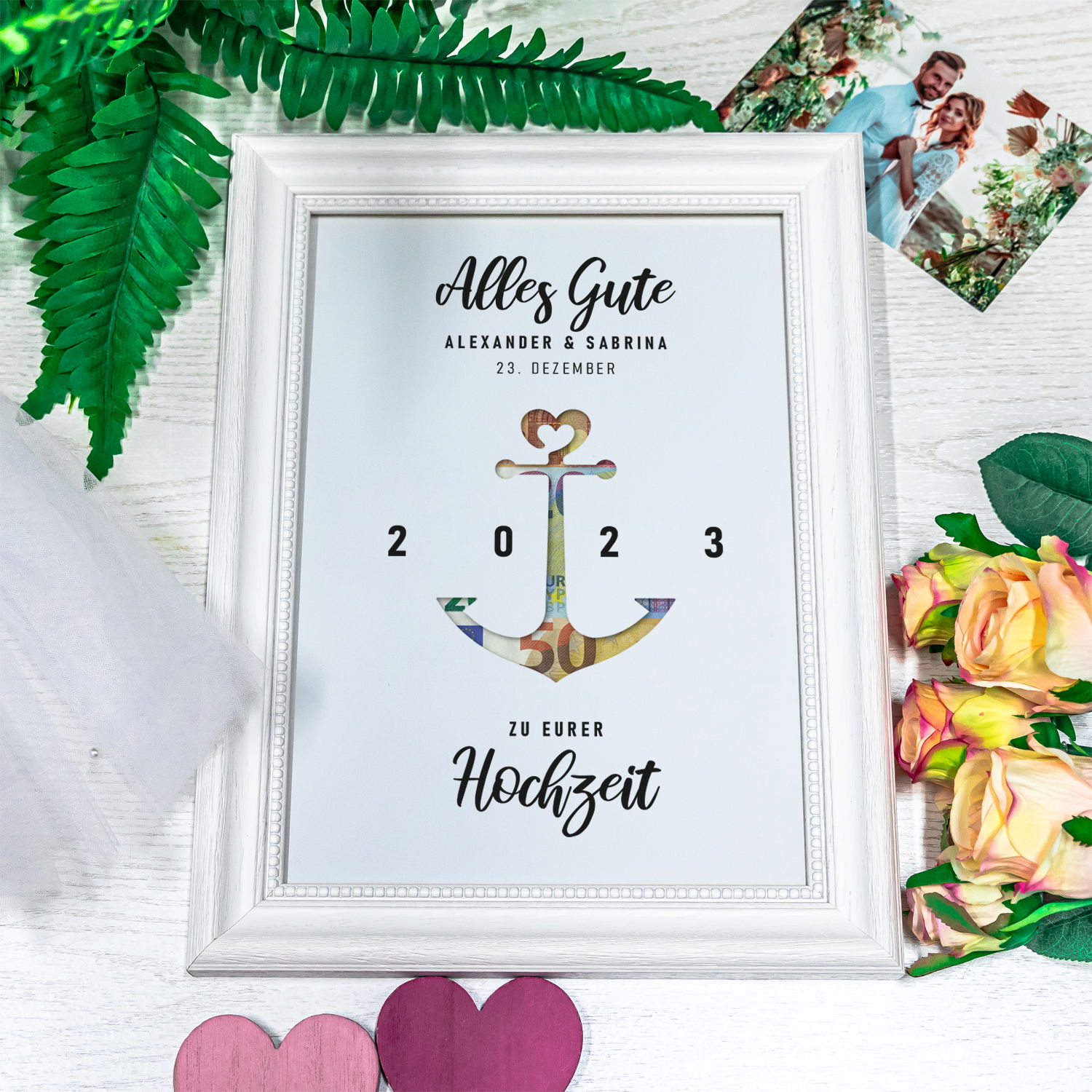 Geldgeschenk zur Hochzeit - Anker 