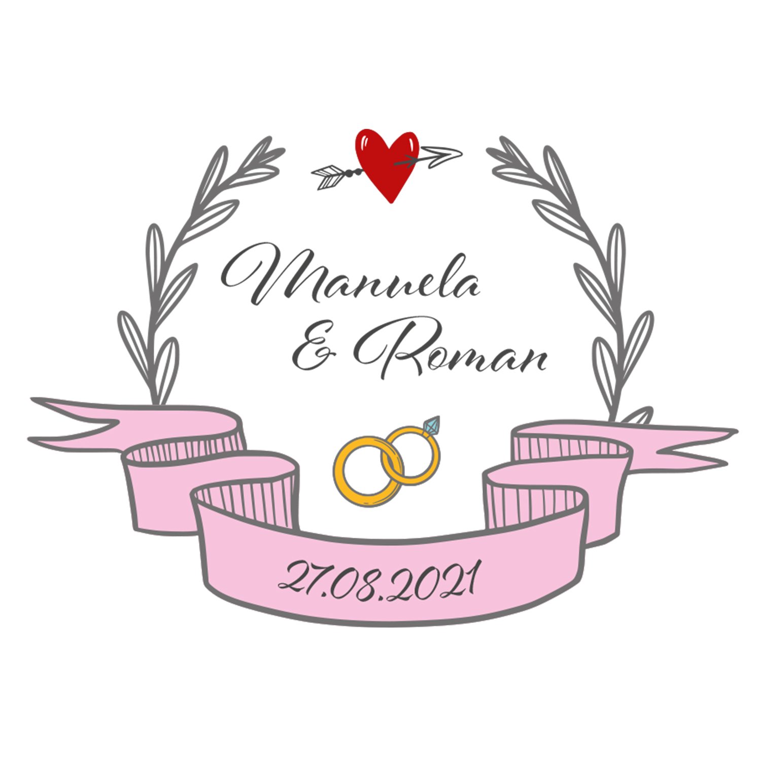 Spardose zur Hochzeit - Ringe