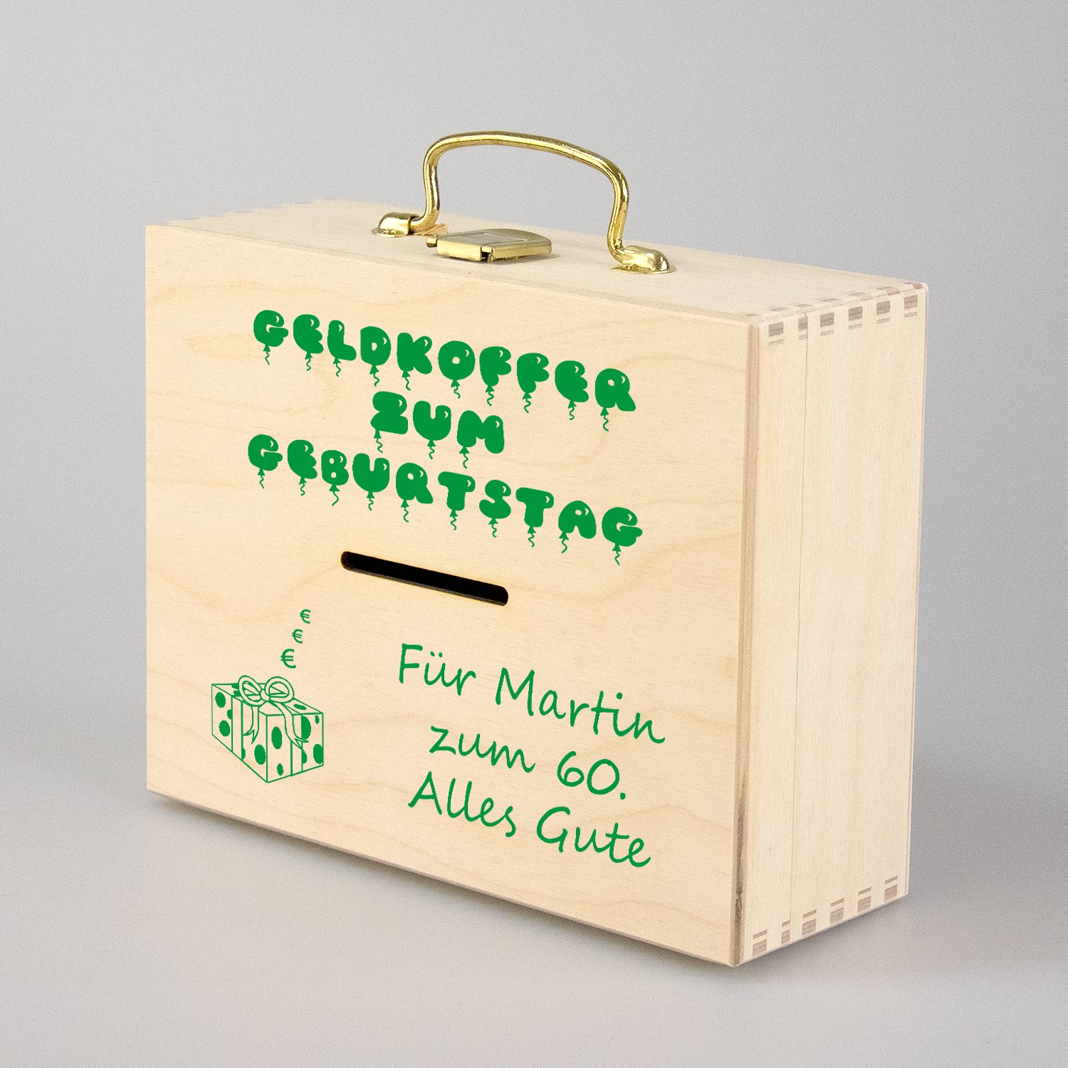 Geldkoffer zum Geburtstag