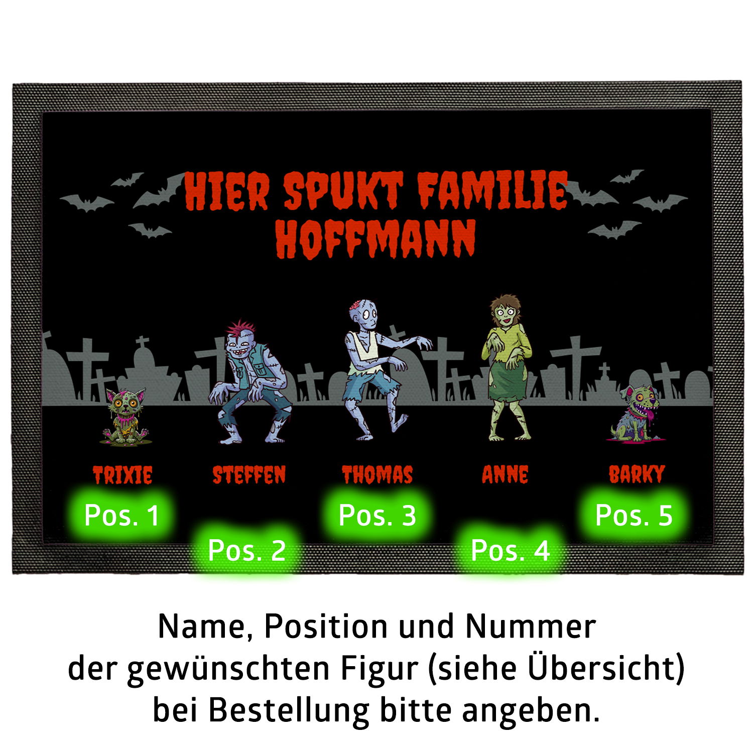 Fußmatte - Halloween Zombies