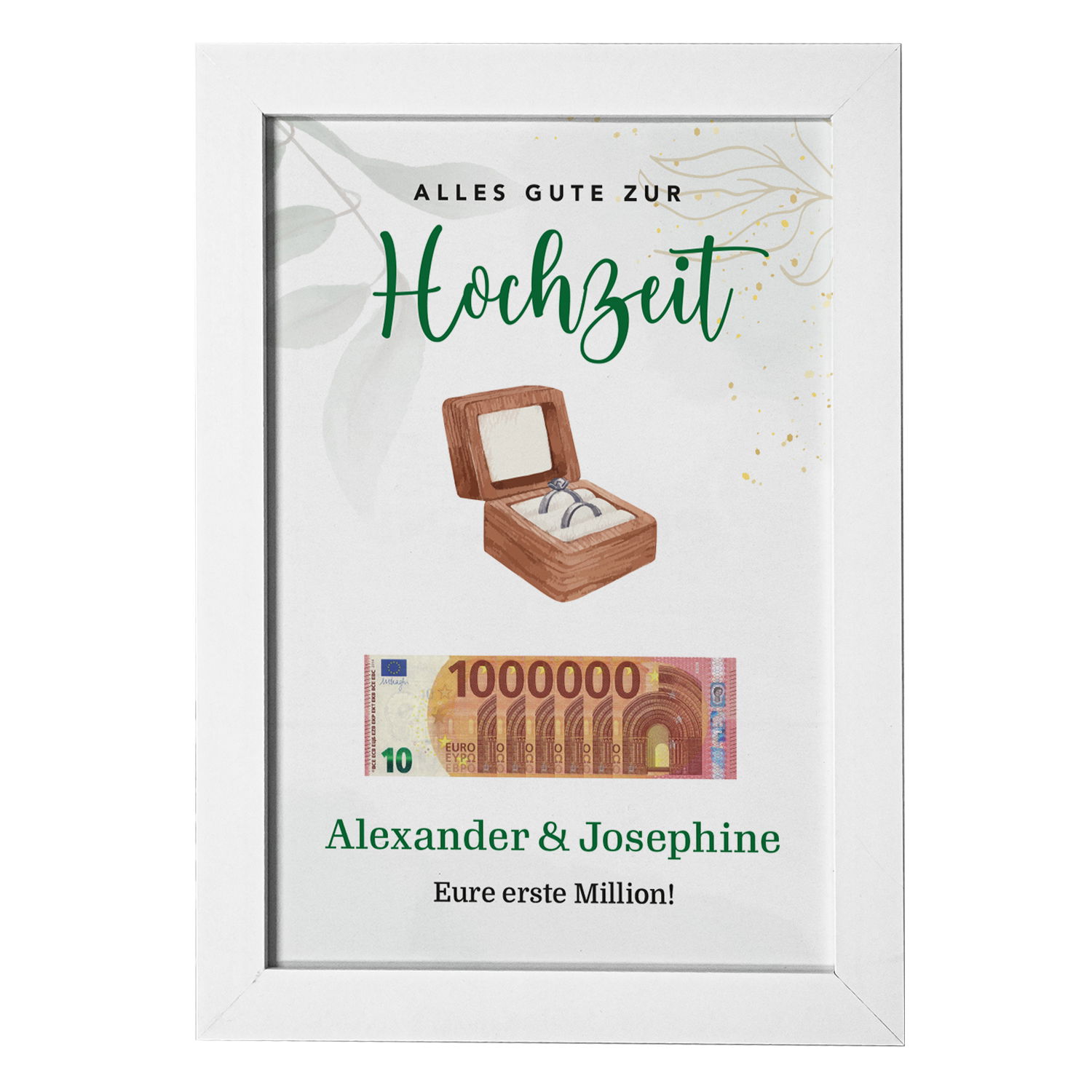Geldgeschenk zur Hochzeit - Eure erste Million