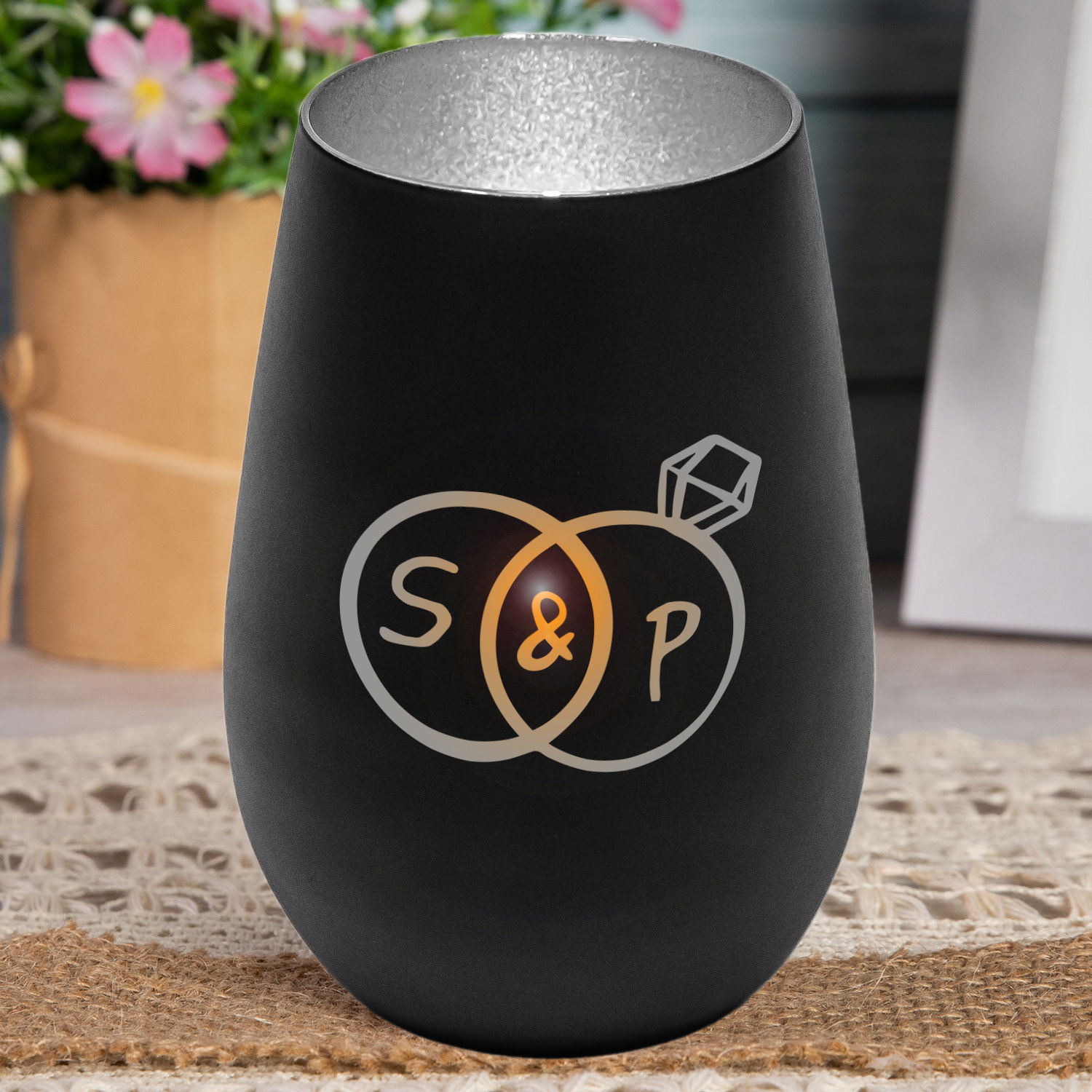 Windlicht - Hochzeit mit Personalisierung