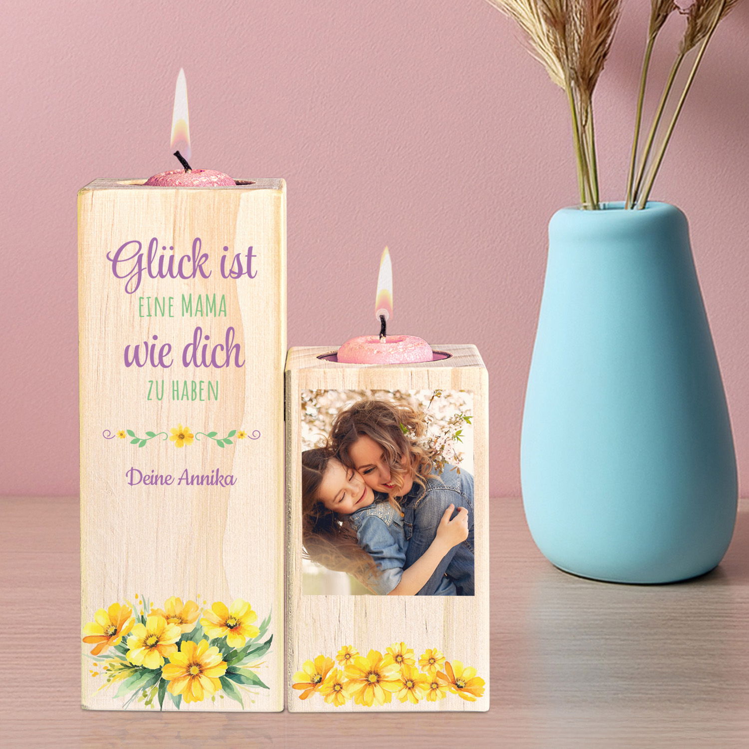 Kerzenständer Paar zum Muttertag 