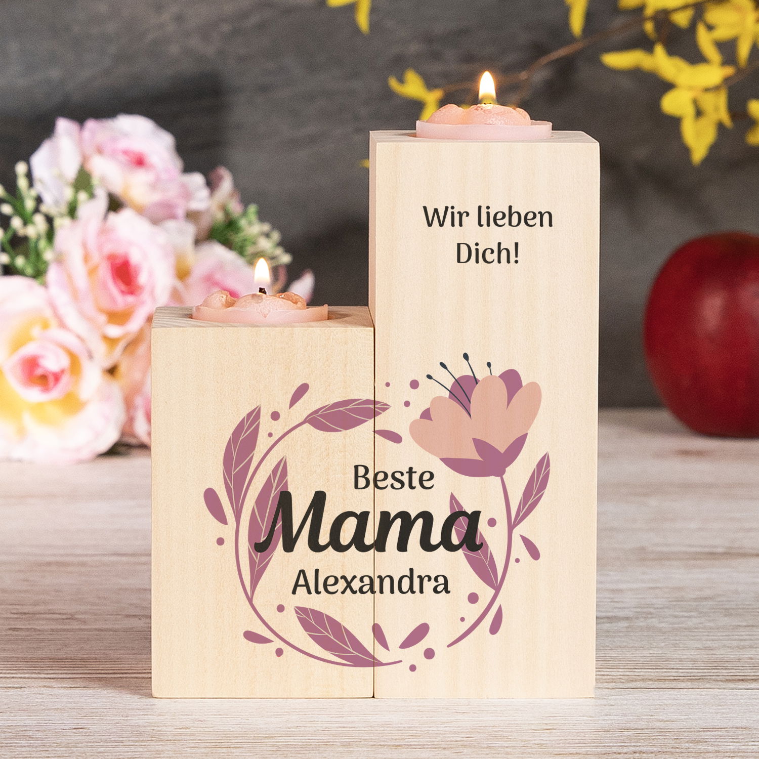 Kerzenständer Set für Mama