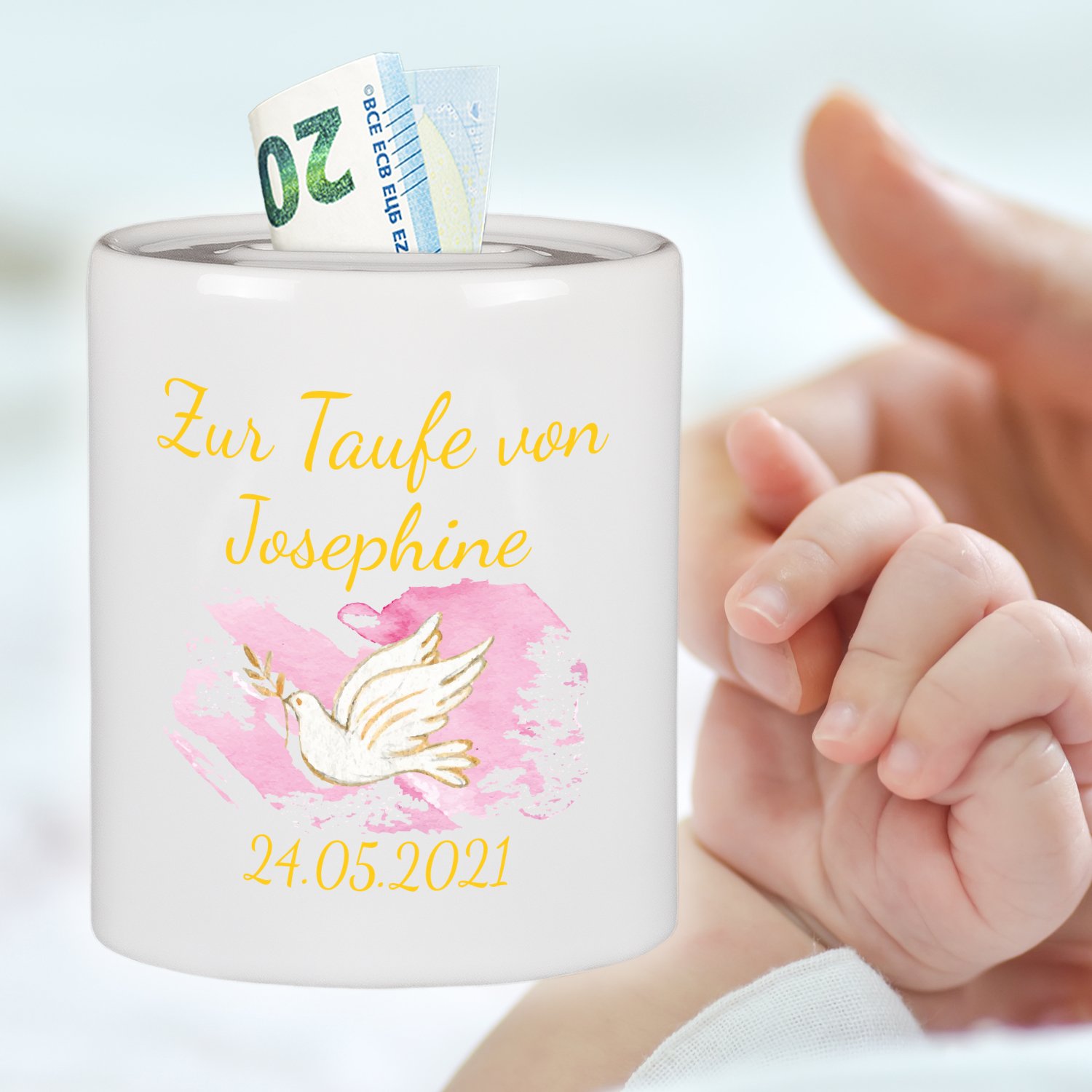 Spardose zur Taufe