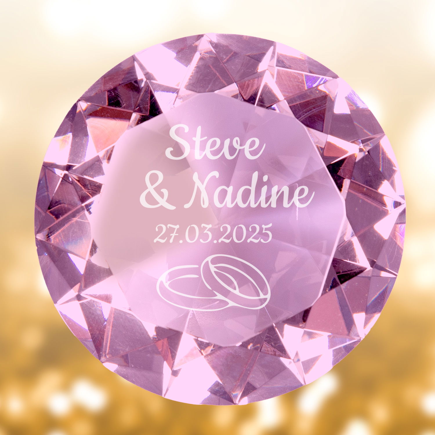 Diamant zur Hochzeit - mit Personalisierung