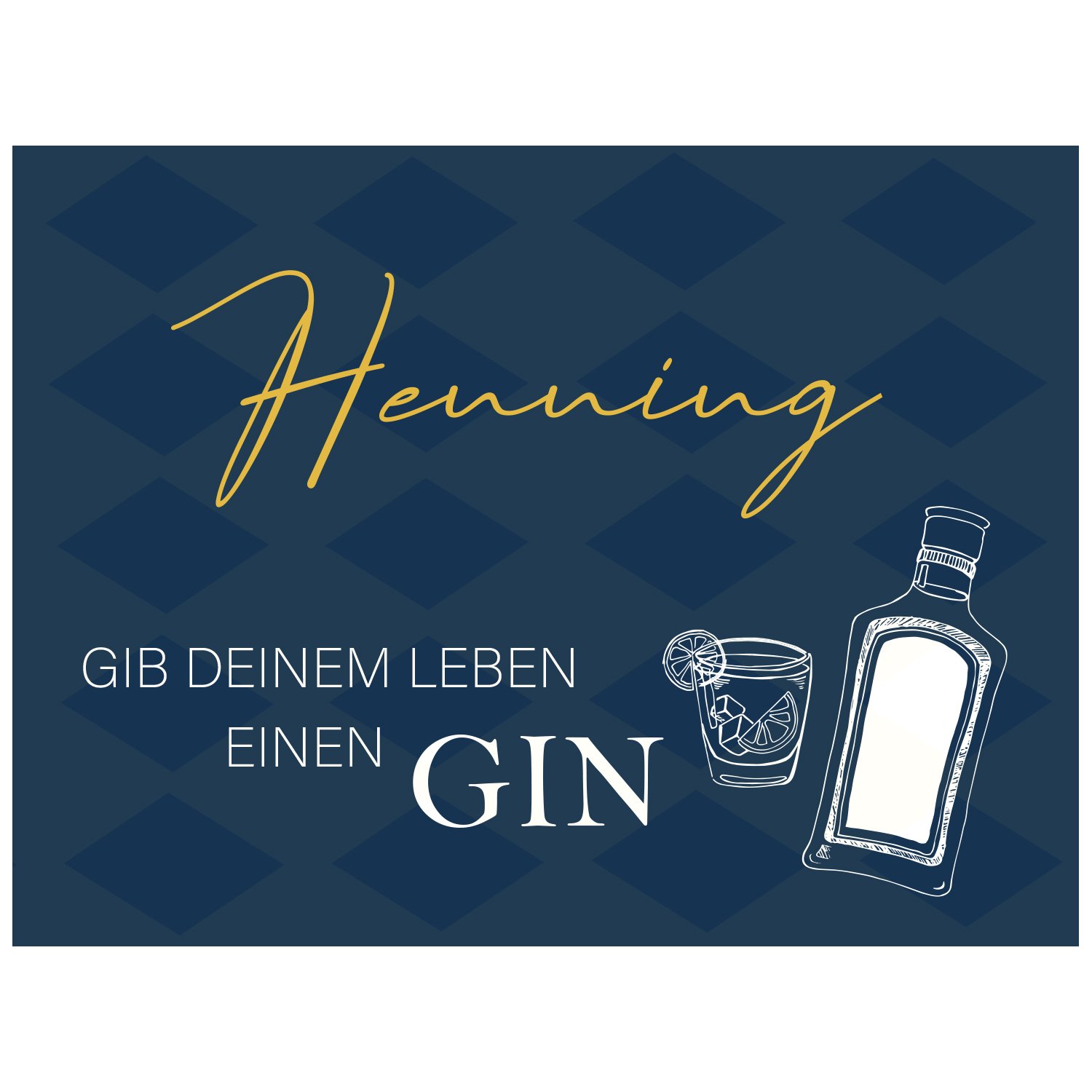 Gin mit persönlichem Etikett