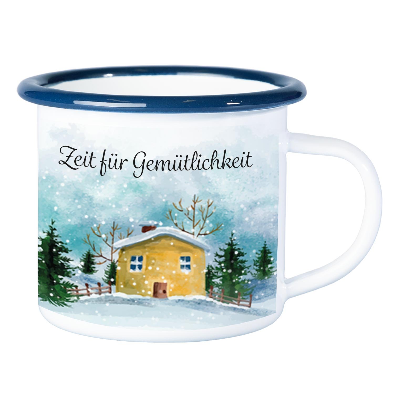 Weihnachtstasse aus Metall mit Personalisierung