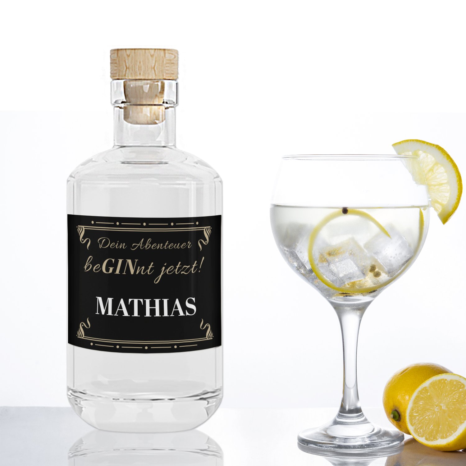 Gin mit persönlichem Etikett