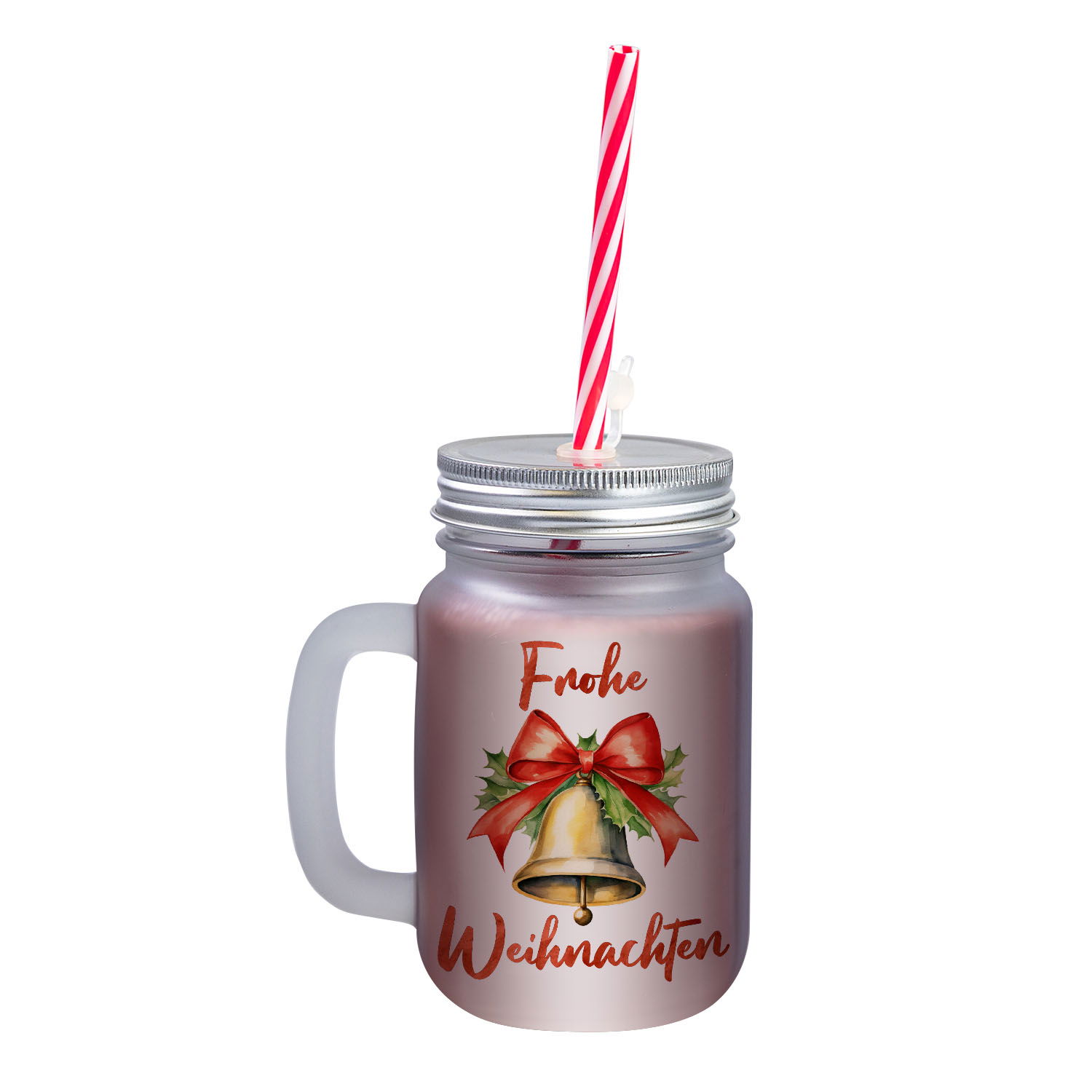 Weihnachtliches Henkelglas mit Wunschname