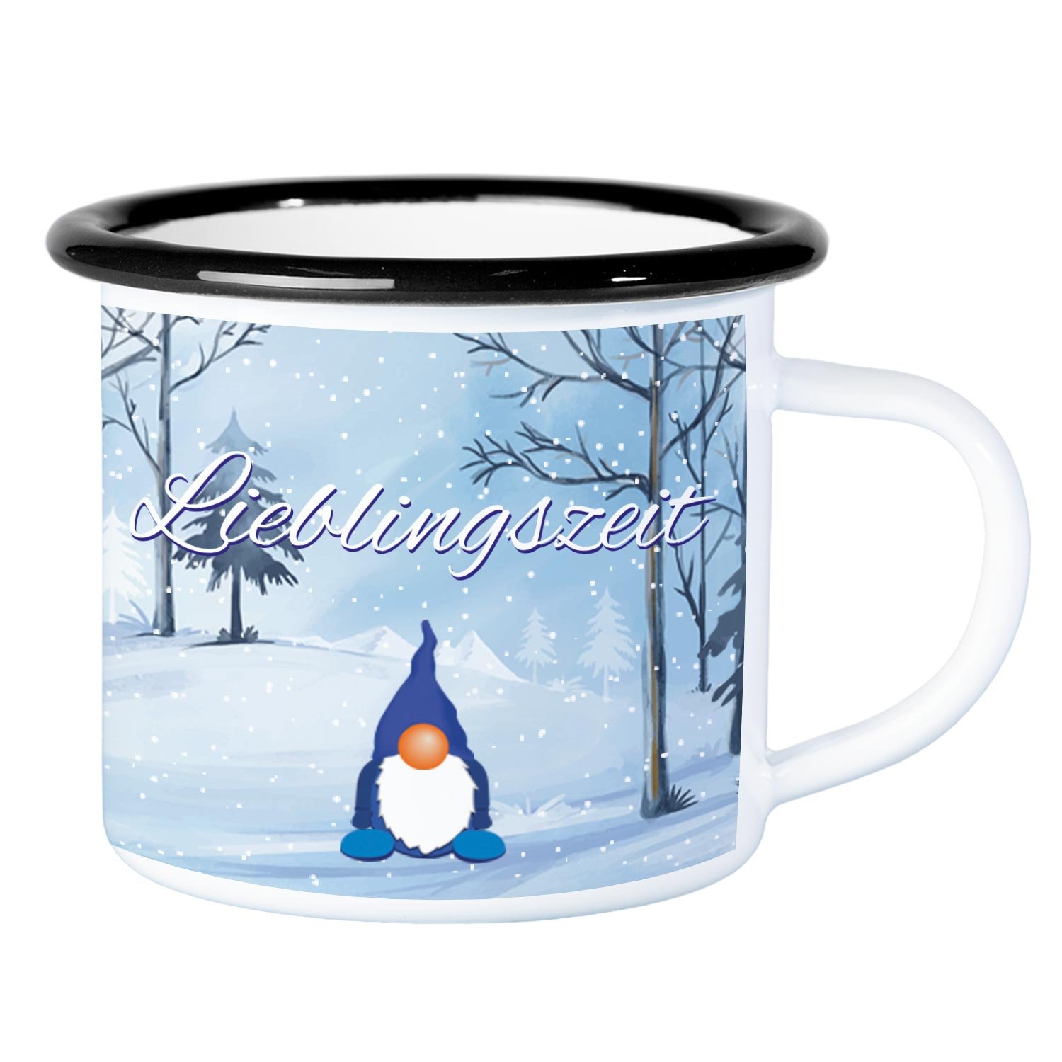 Weihnachtstasse aus Metall mit Personalisierung